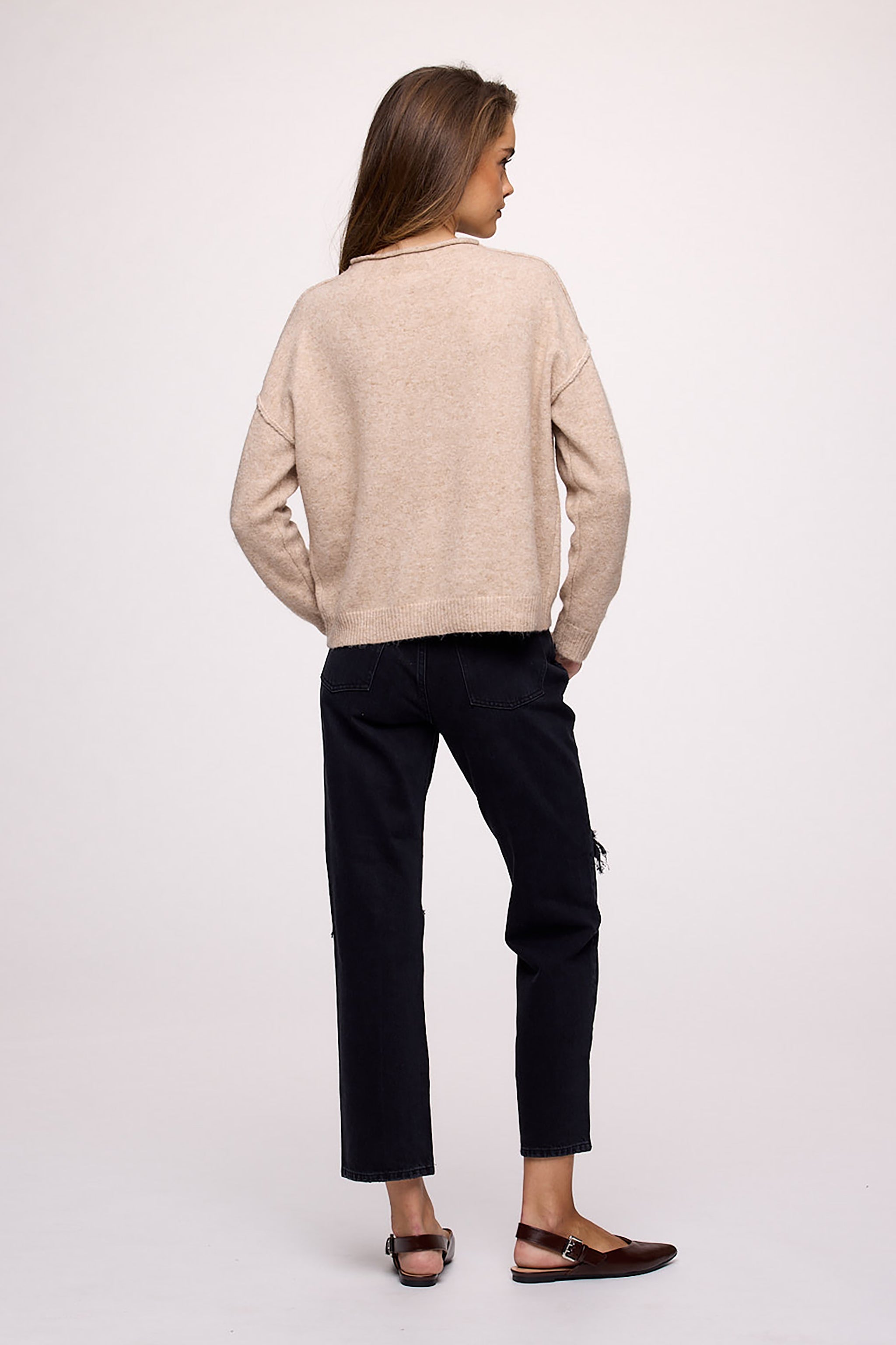 Cozy Knit Mockneck Sweater | Women's Mockneck Sweater – Soft