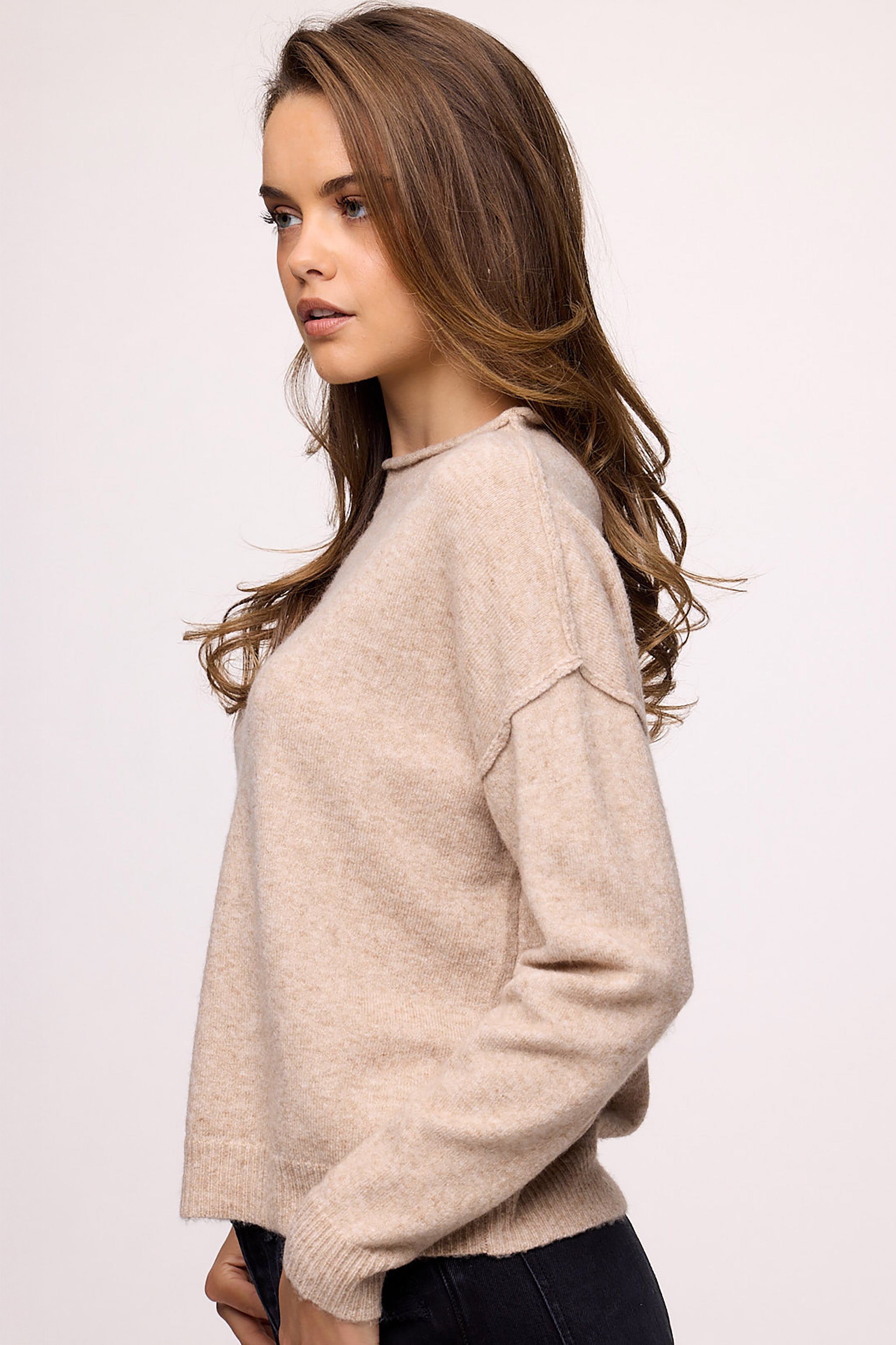 Cozy Knit Mock Neck Sweater