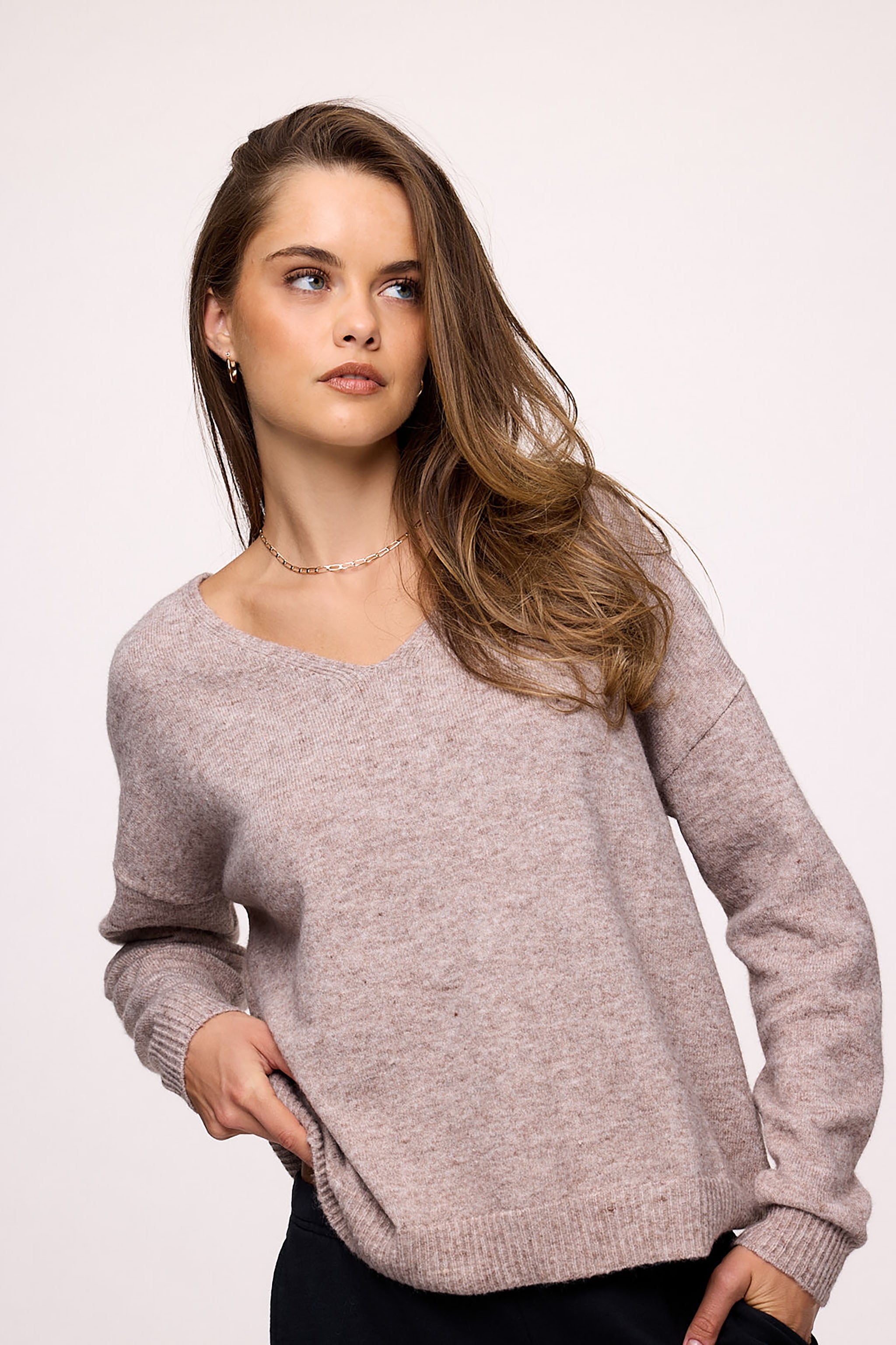 Cozy Knit V-Neck Sweater