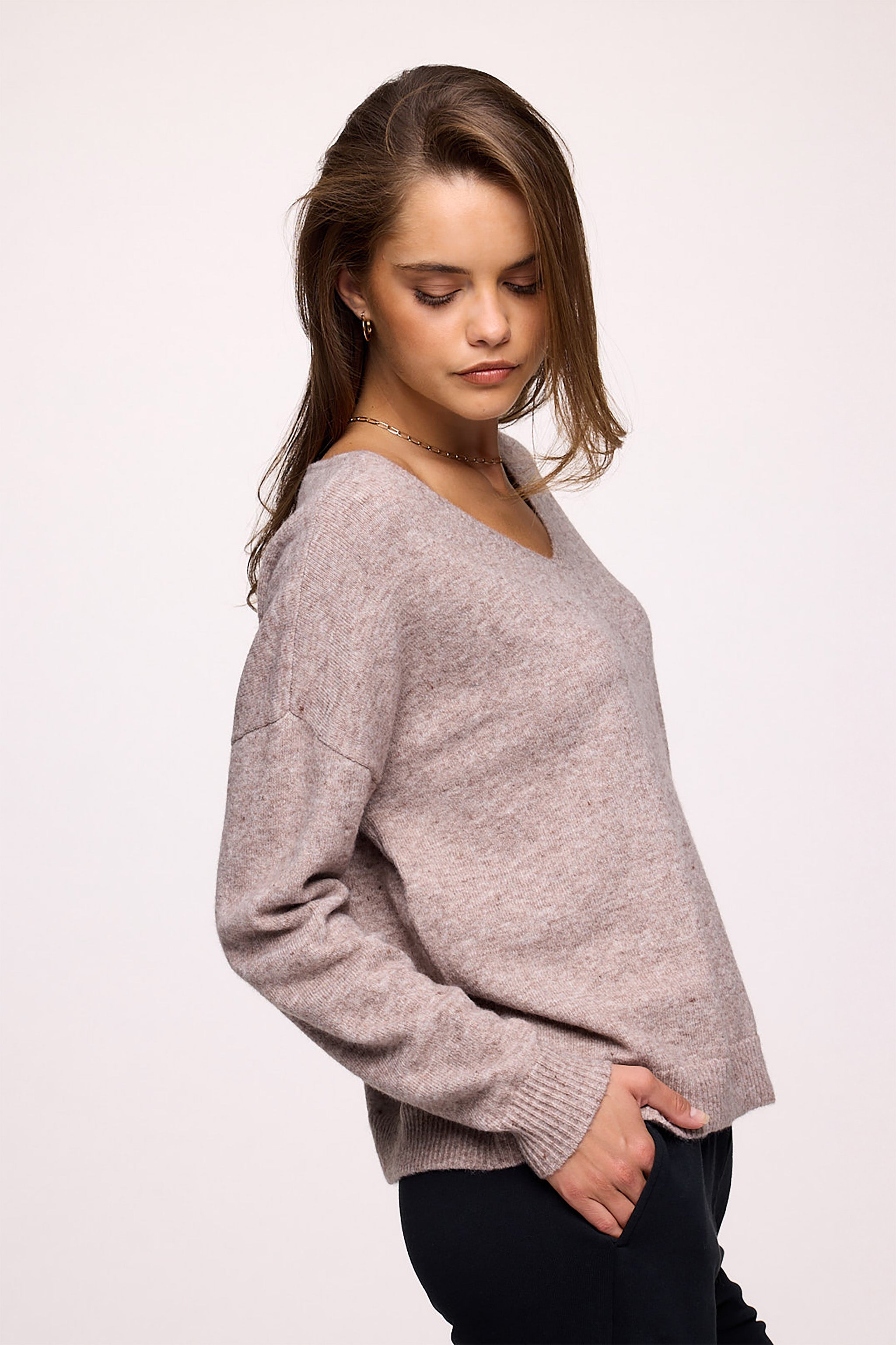 Cozy Knit V-Neck Sweater