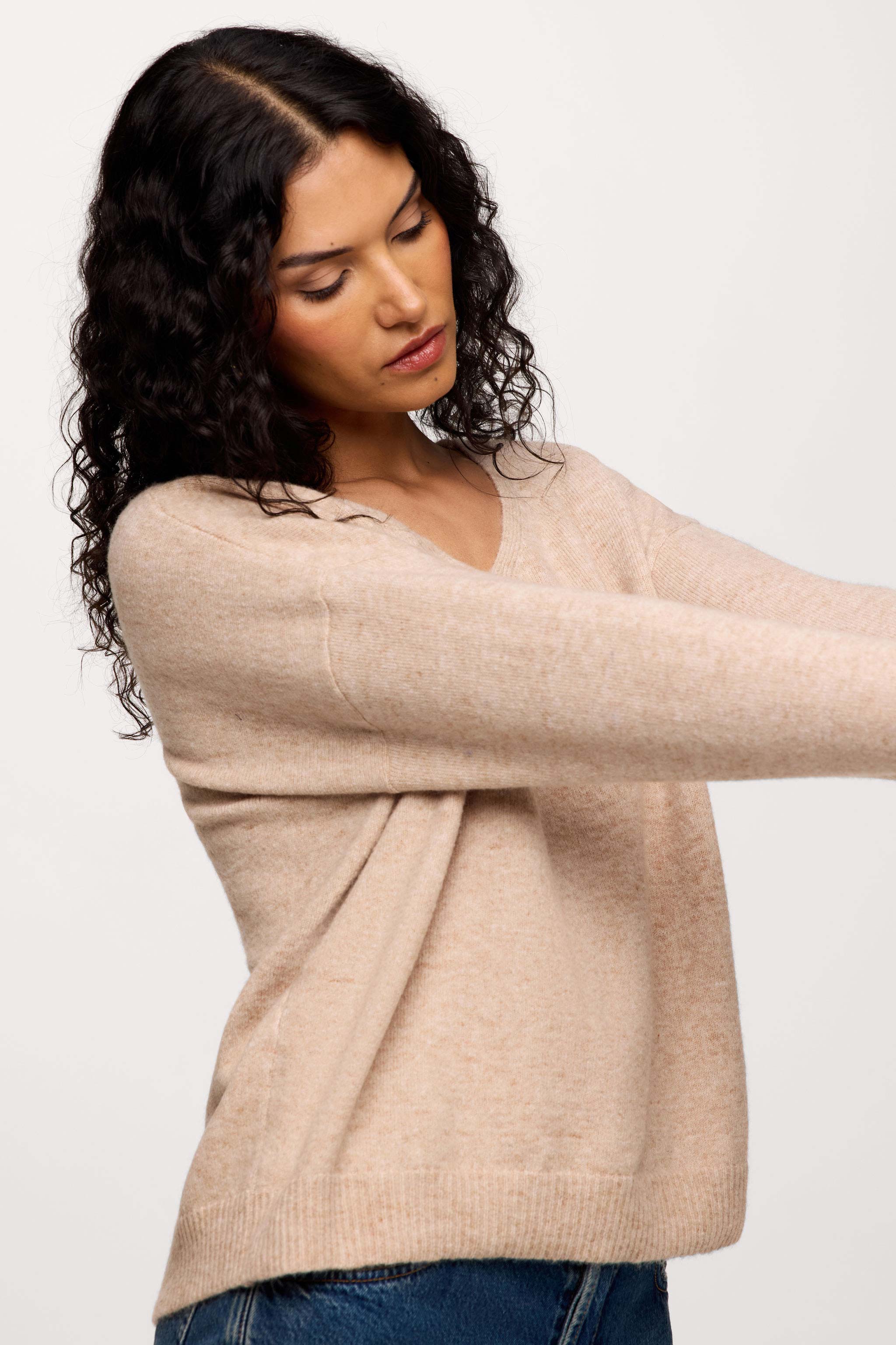 Cozy Knit V-Neck Sweater