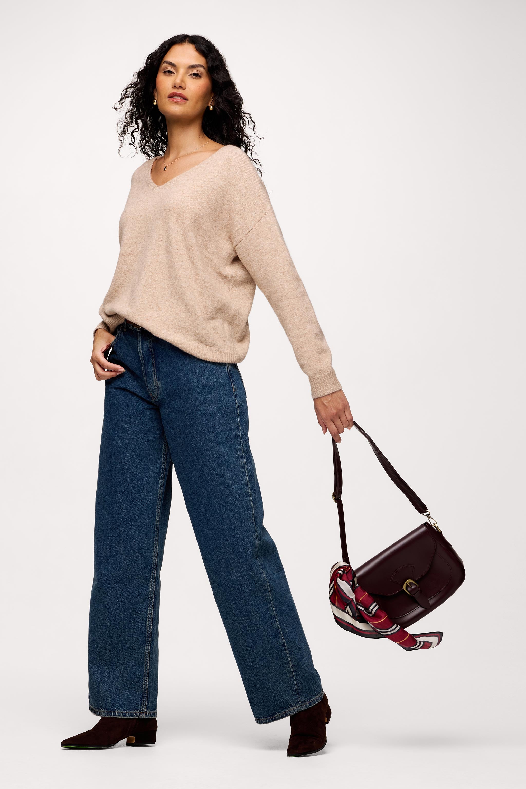 Cozy Knit V-Neck Sweater