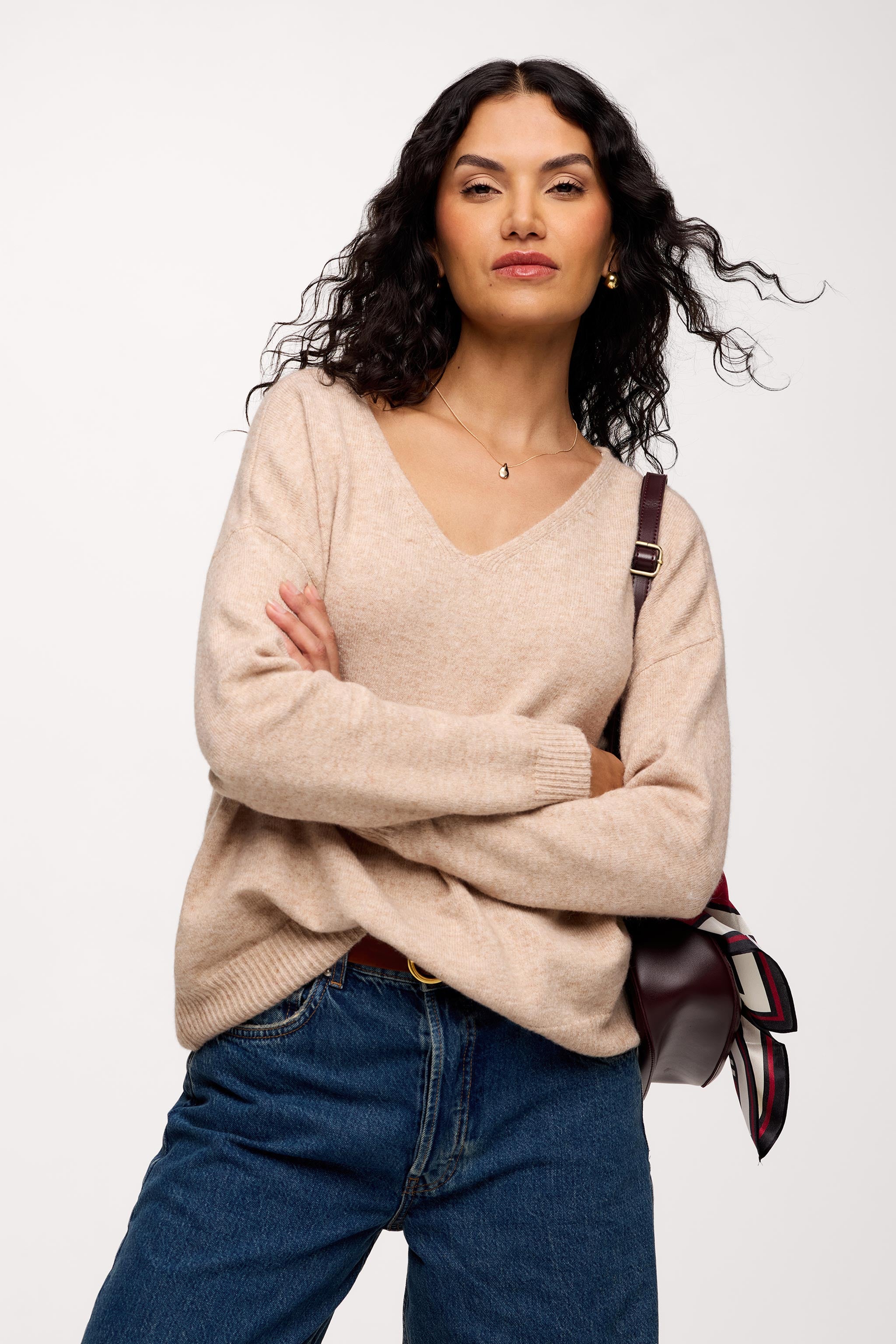 Cozy Knit V-Neck Sweater