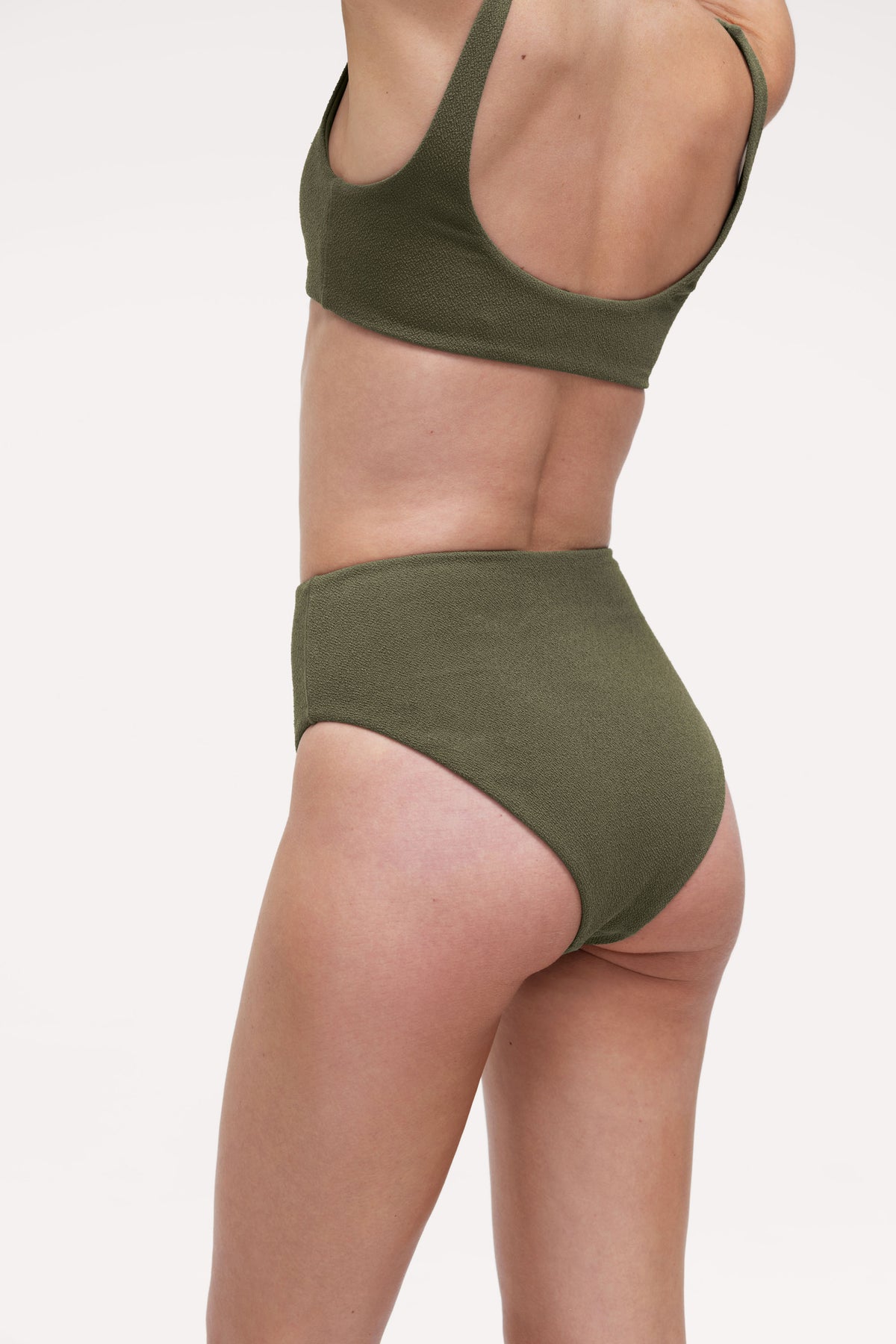 Color:Crispy Darkest Olive | High Waist Bikini Bottom