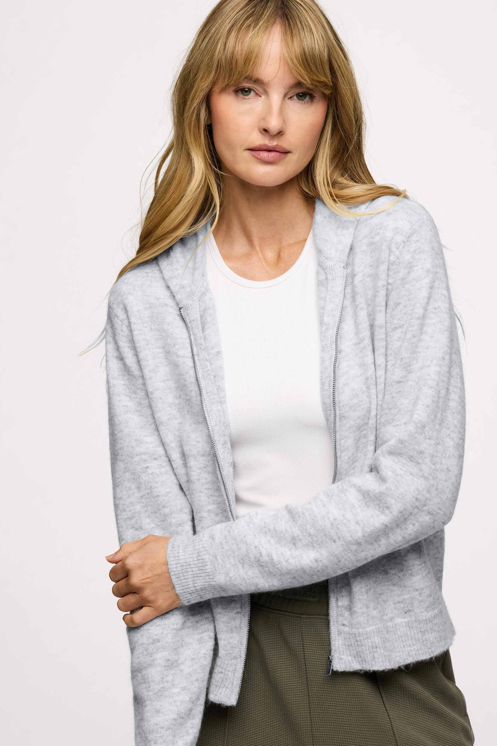 Cozy Knit Zip Up Cardigan