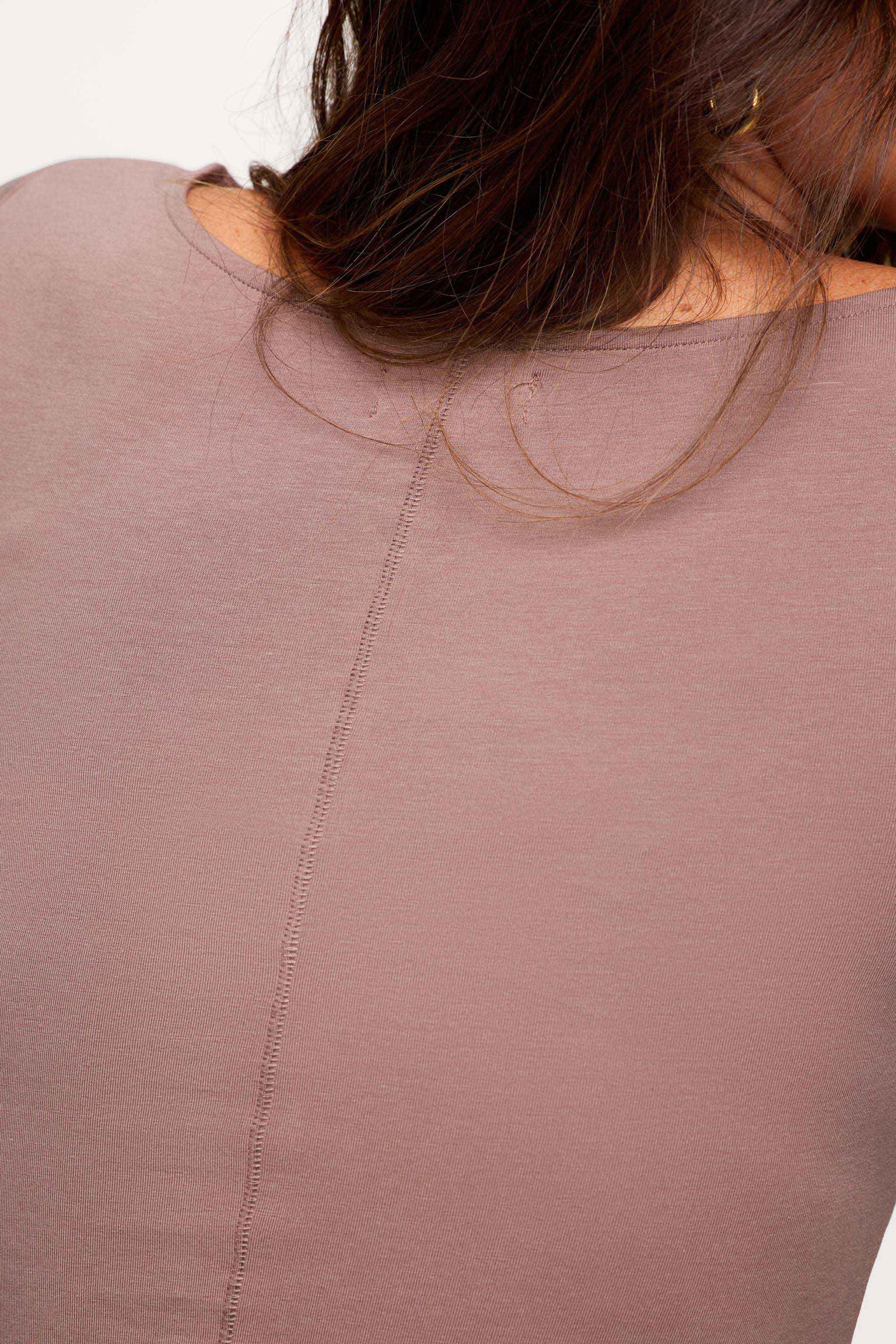 Slinky Jersey Boat Neck Long Sleeve Shirt