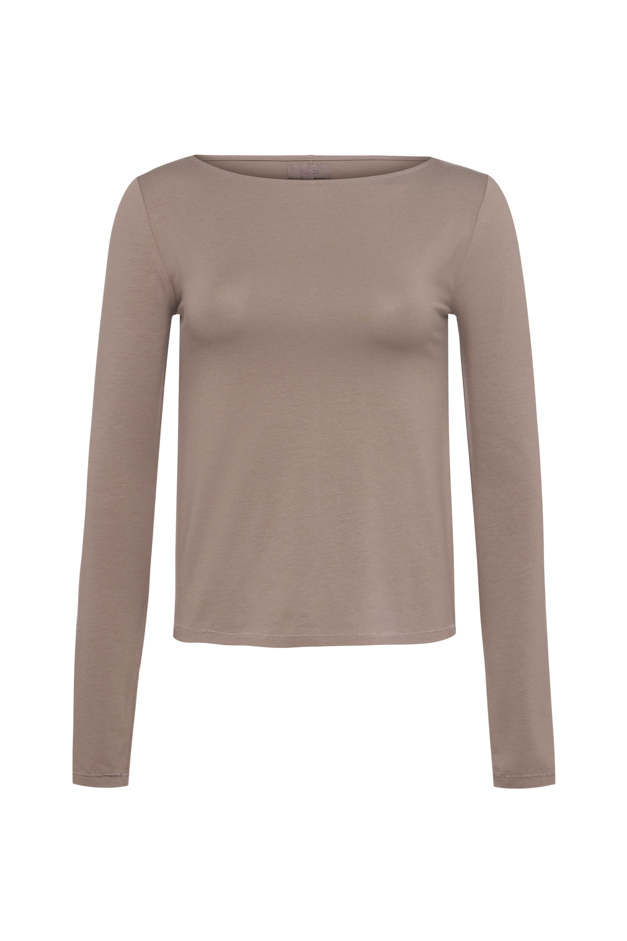 Slinky Jersey Boat Neck Long Sleeve Shirt