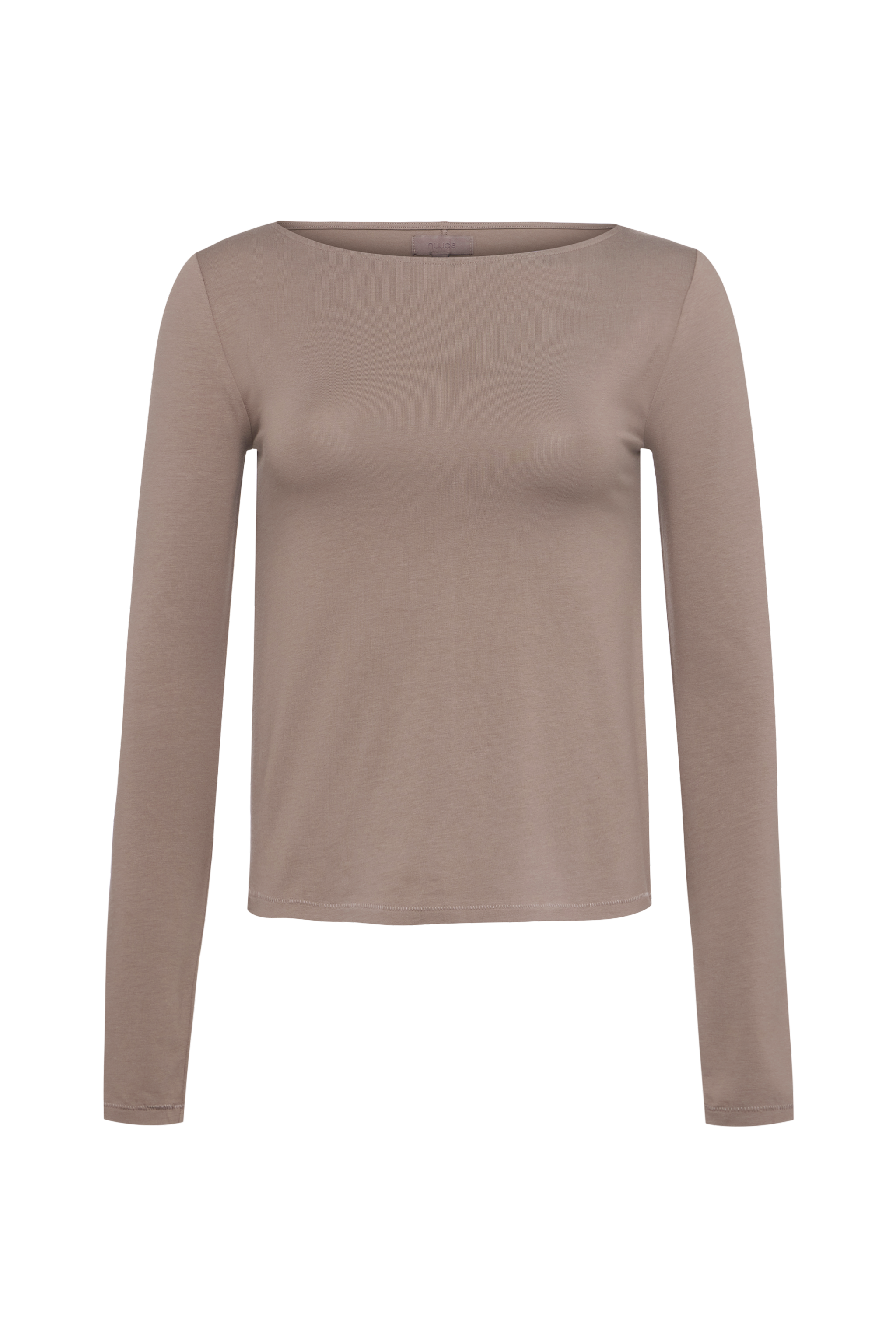 Slinky Jersey Boat Neck Long Sleeve Shirt