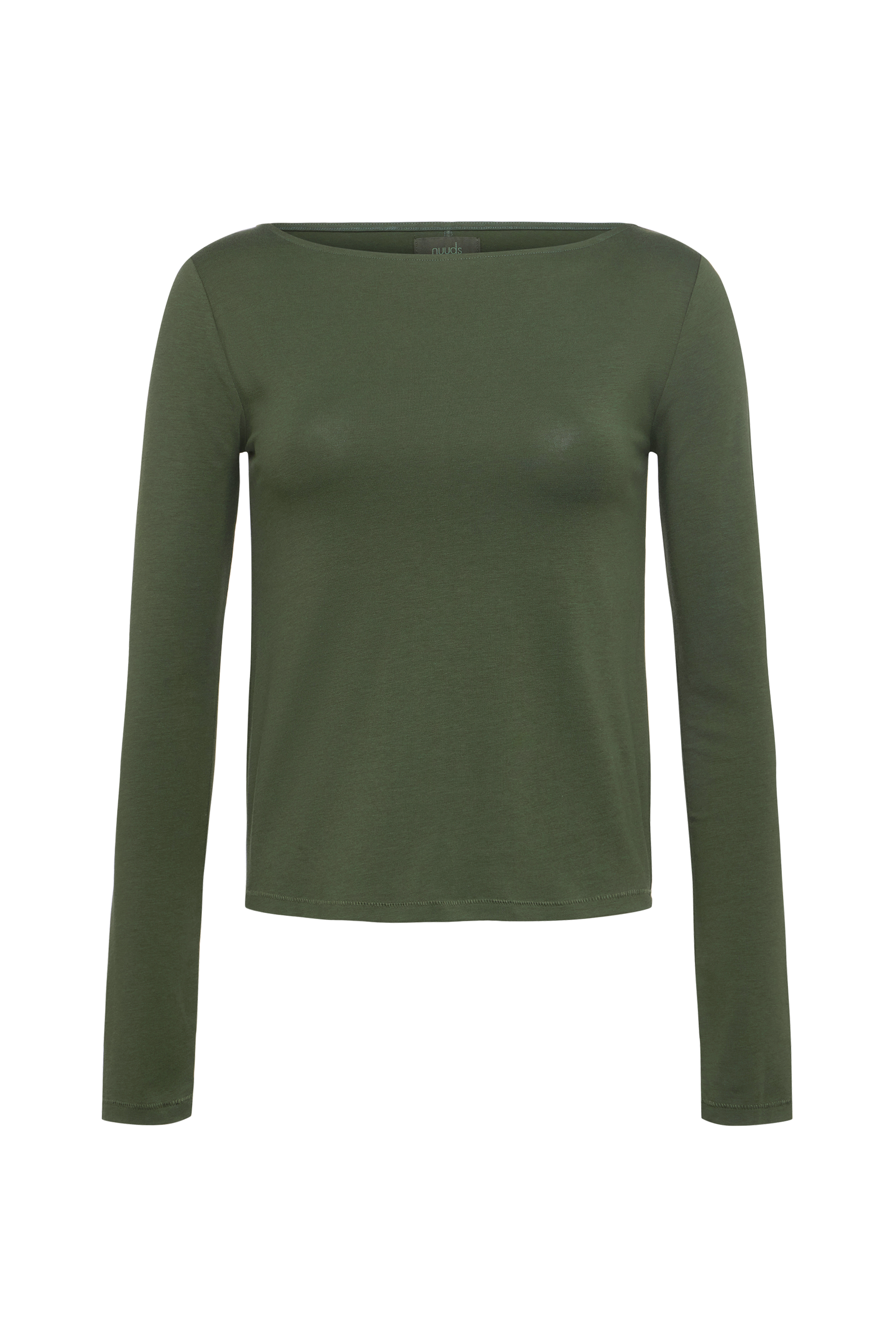 Slinky Jersey Boat Neck Long Sleeve Shirt