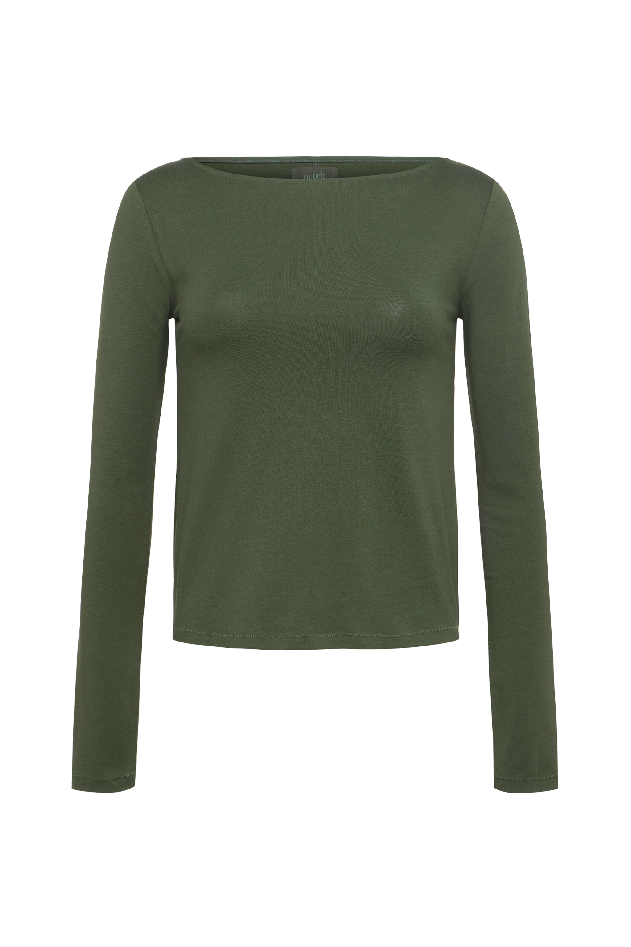 Slinky Jersey Boat Neck Long Sleeve Shirt