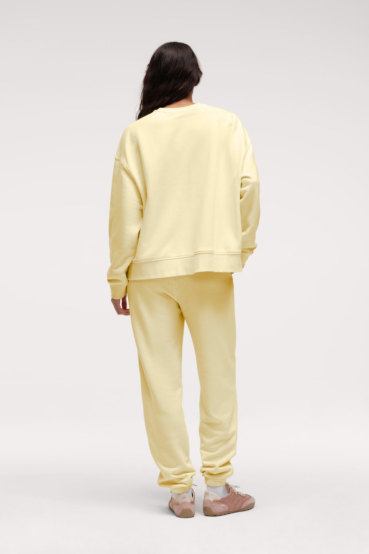 Color:Lemon | French Terry Classic Crewneck and French Terry Jogger