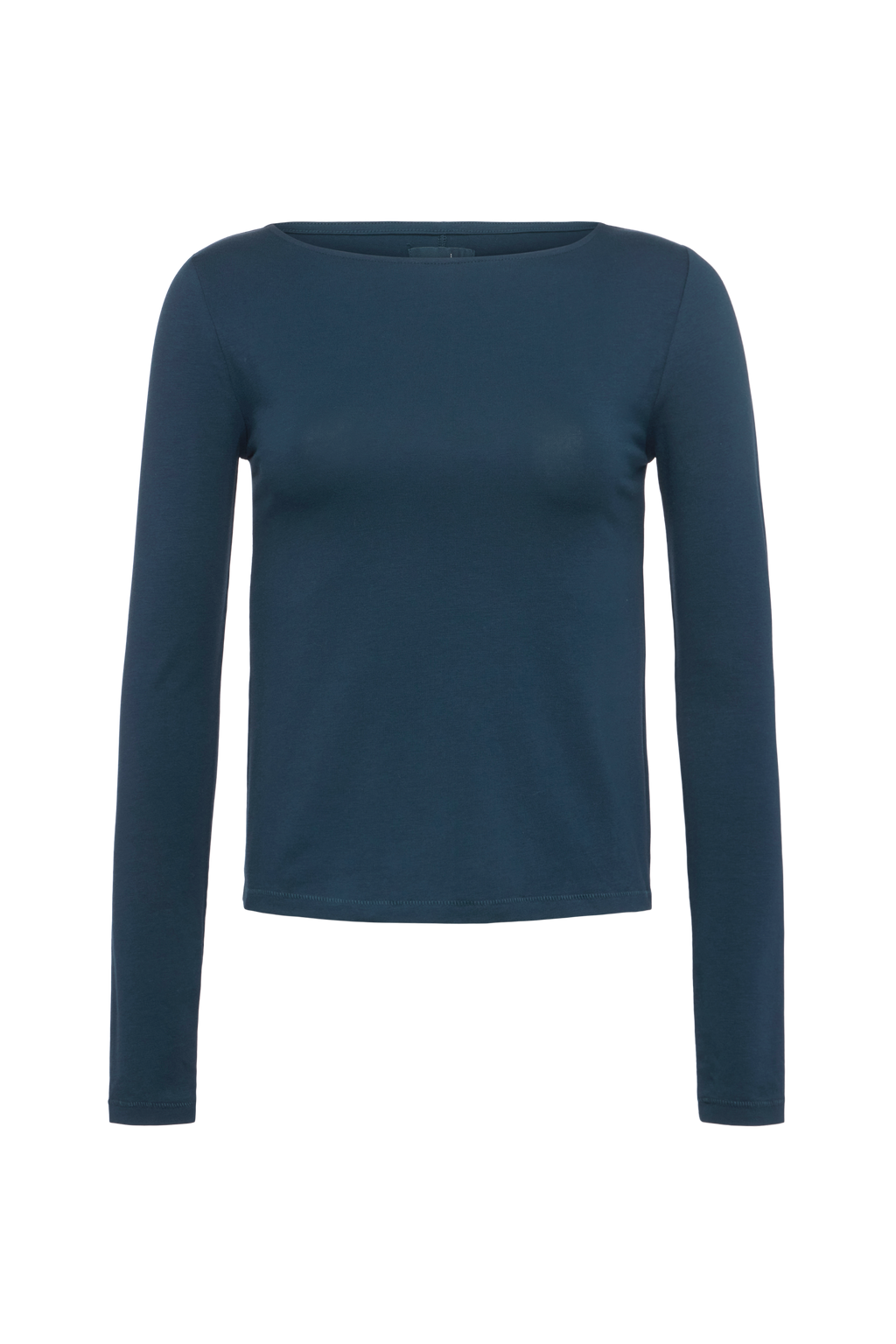 Slinky Jersey Boat Neck Long Sleeve Shirt