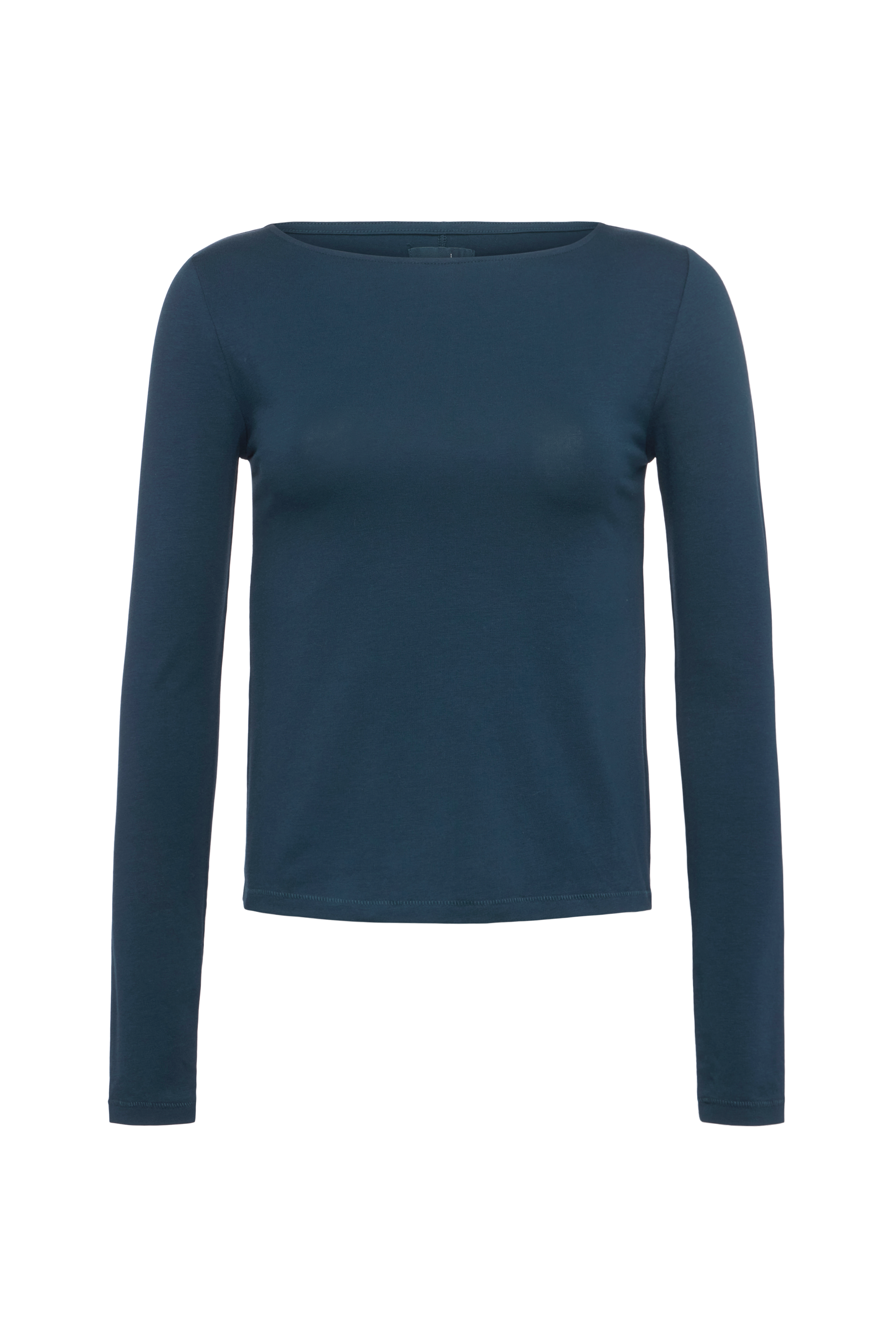Slinky Jersey Boat Neck Long Sleeve Shirt