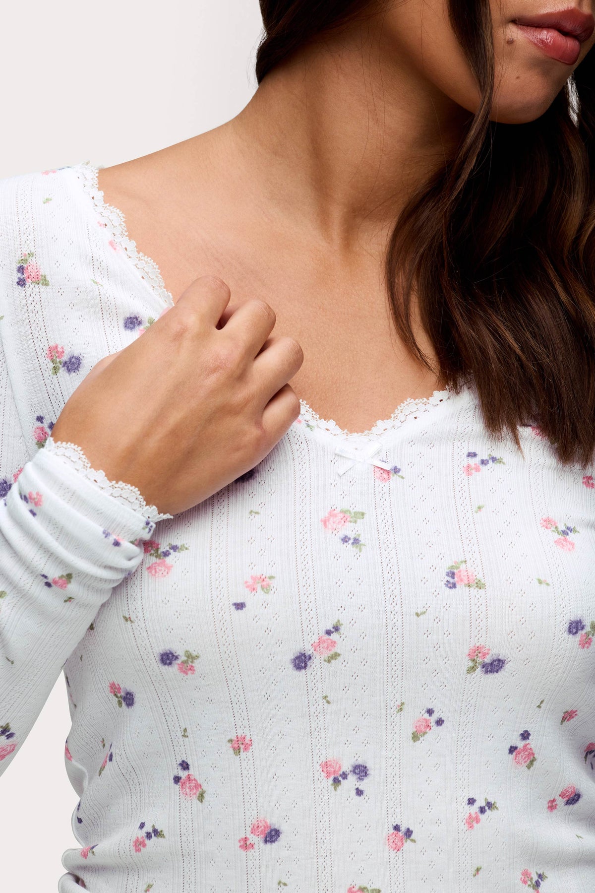 Color:Rosette | Sweetheart Pajama Top