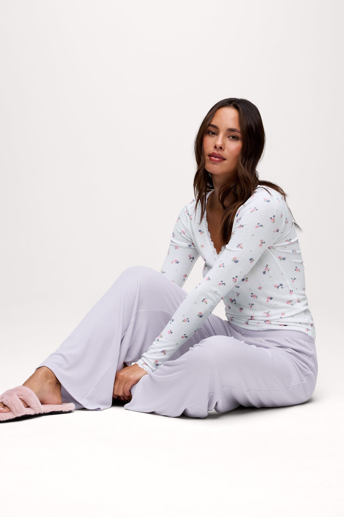 Color:Rosette | Sweetheart Pajama Top