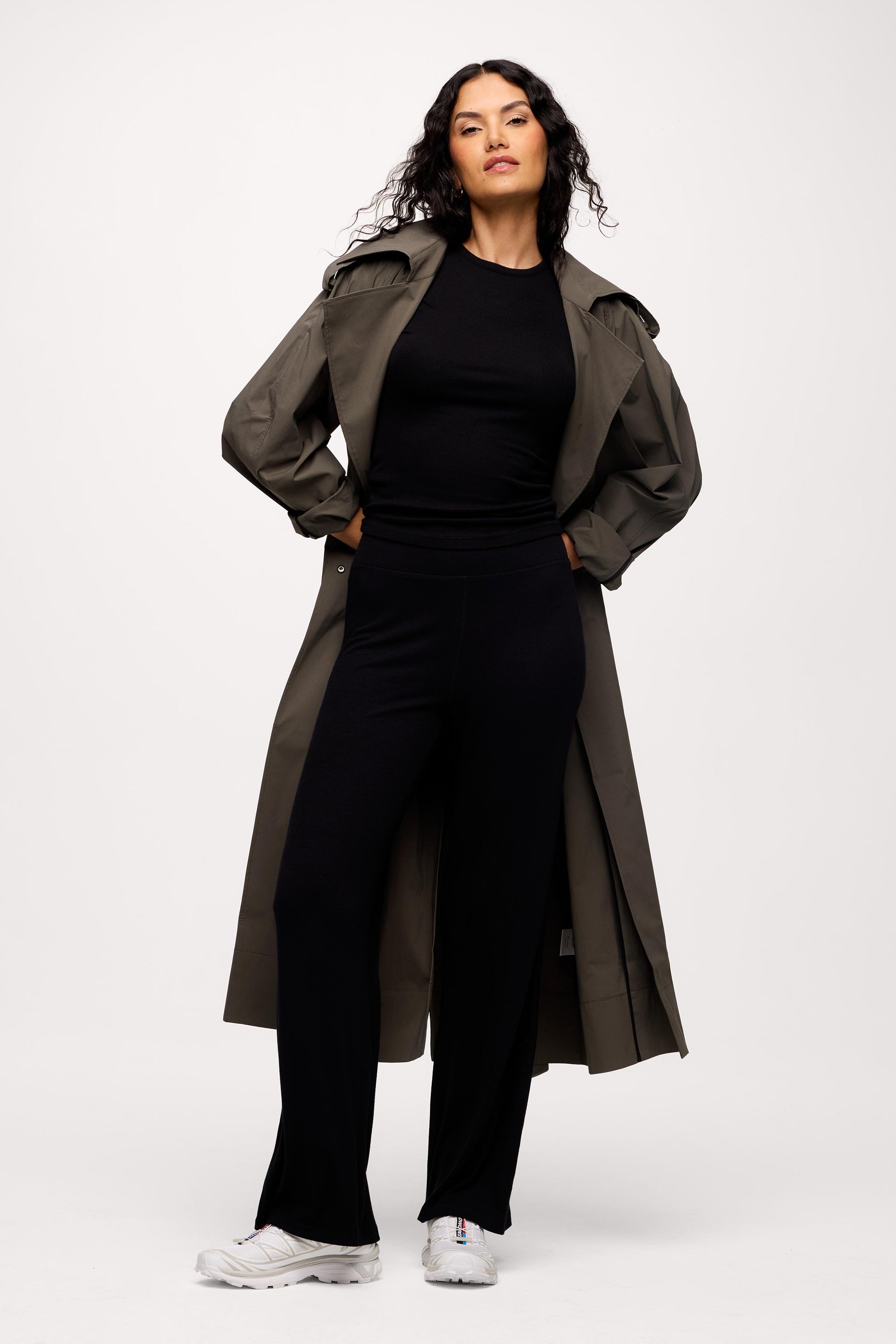 Slinky Rib Streamline Pant | Black