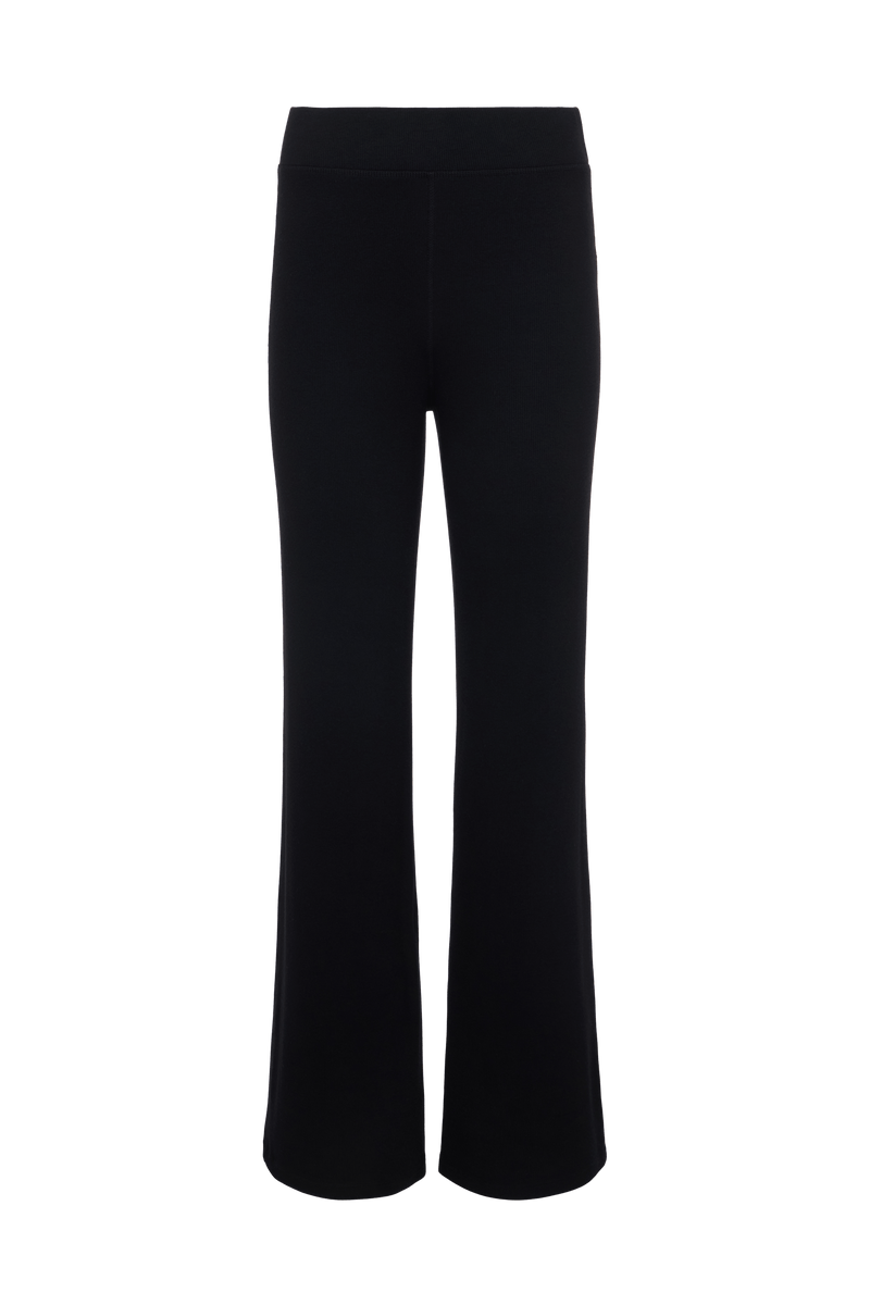 Slinky Rib Streamline Pant | Black image ghost