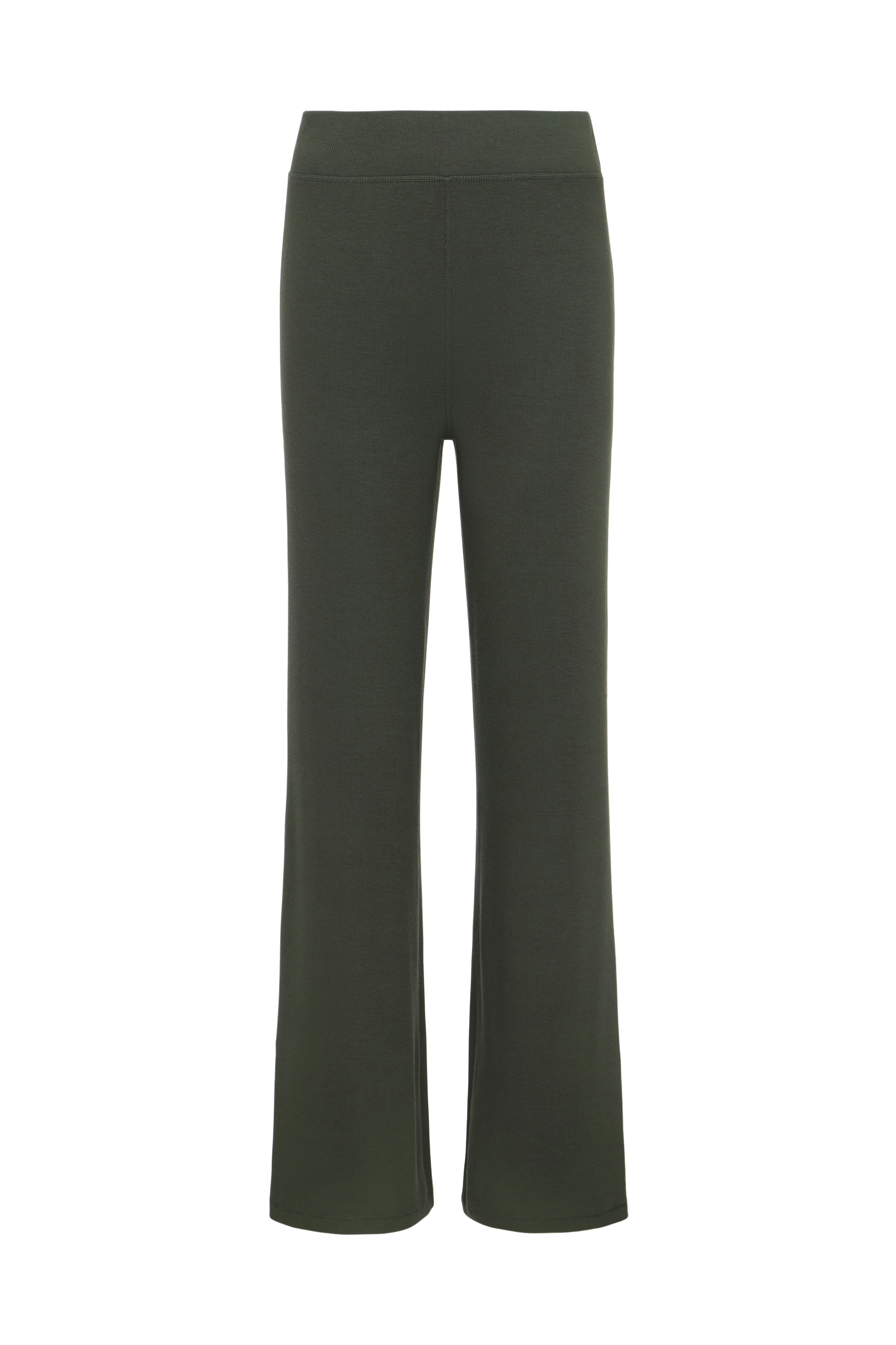 Slinky Rib Streamline Pant | Darkest Olive