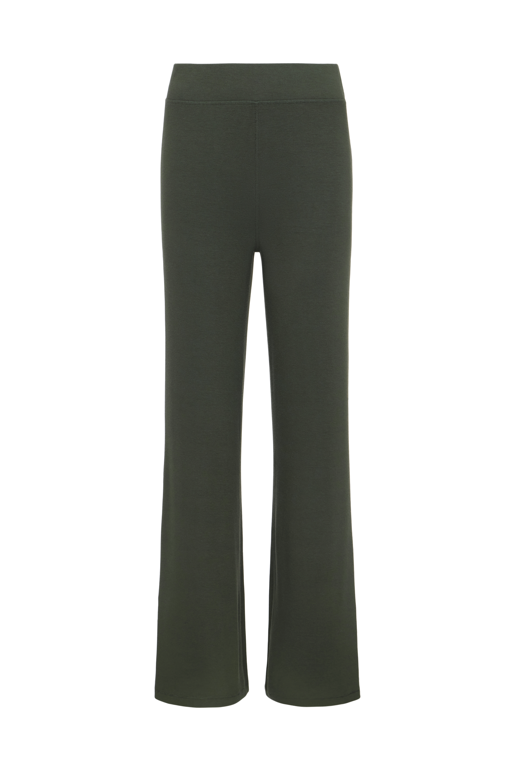 Slinky Rib Streamline Pant | Darkest Olive