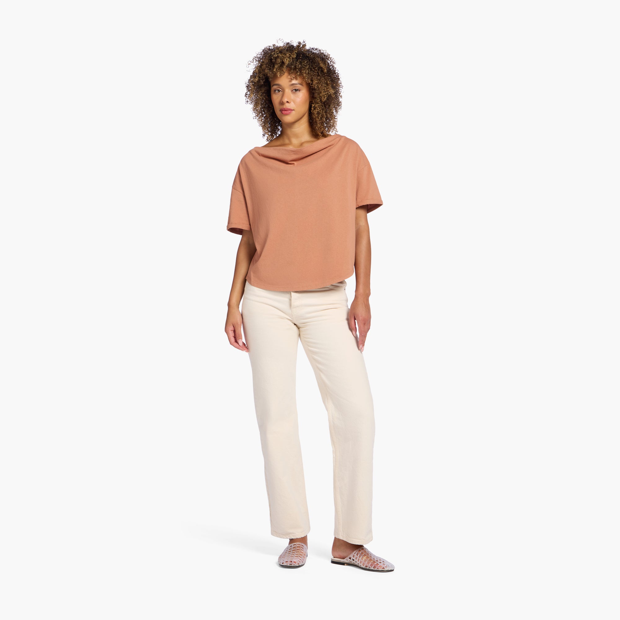 Vintage Cotton Off The Shoulder T-Shirt