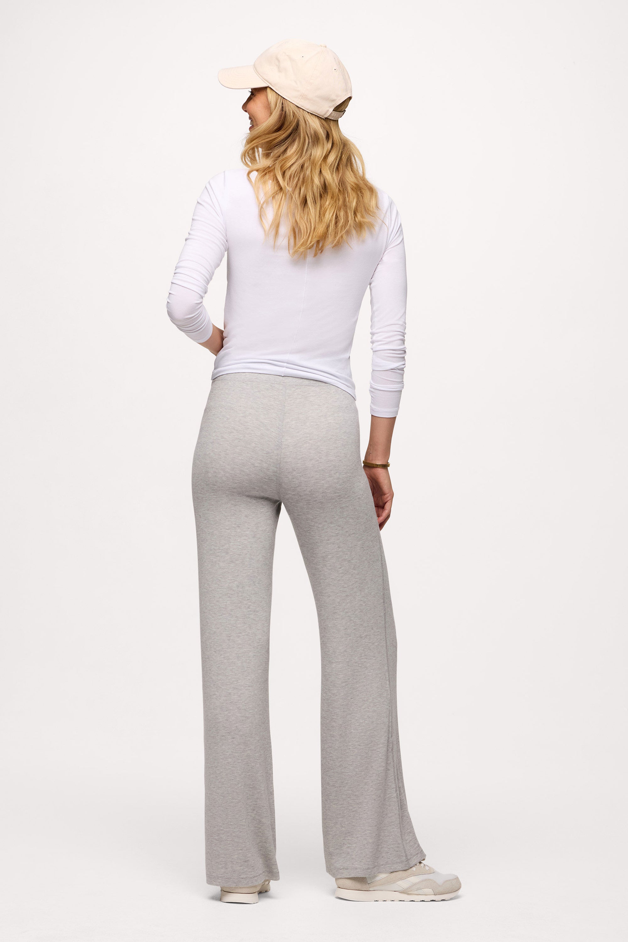 Slinky Rib Streamline Pant | Heather Grey