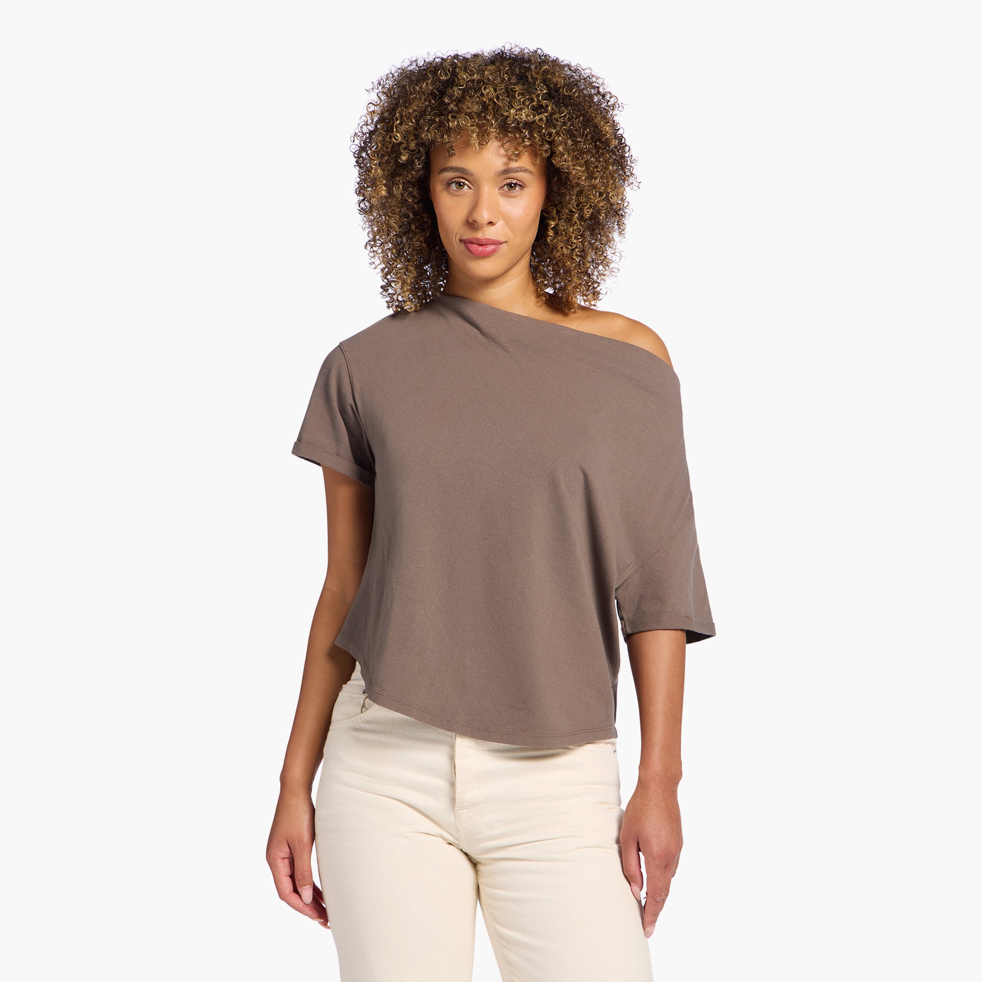 Vintage Cotton Off The Shoulder T-Shirt