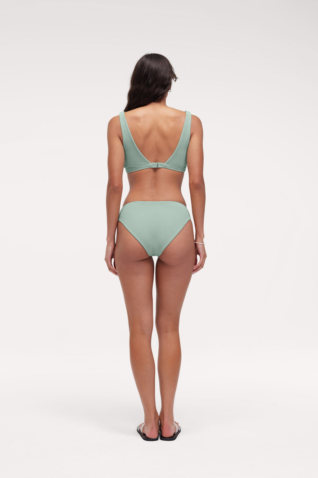 Square Neck Bikini Top & Low Waist Bikini Bottom