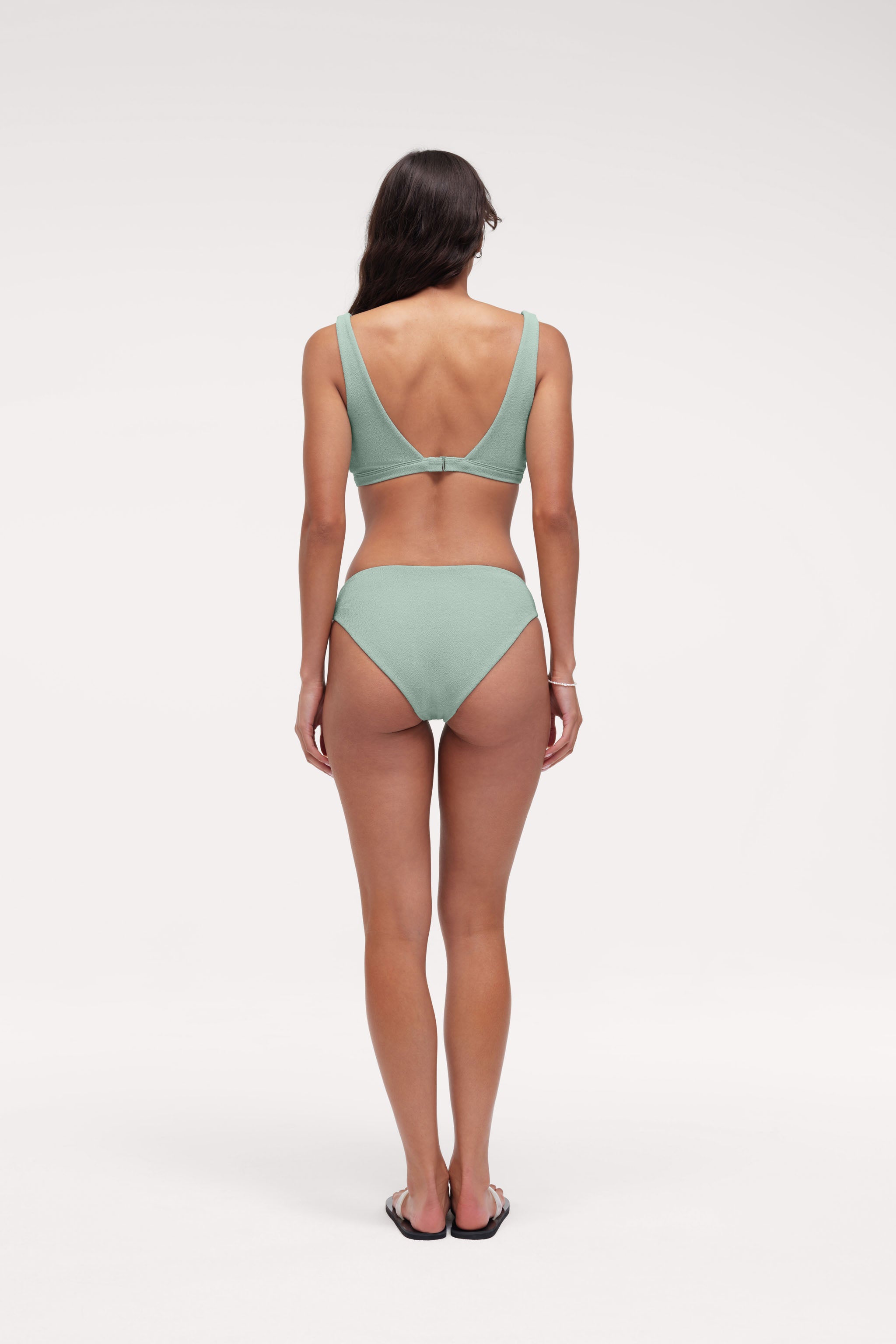 Square Neck Bikini Top & Low Waist Bikini Bottom