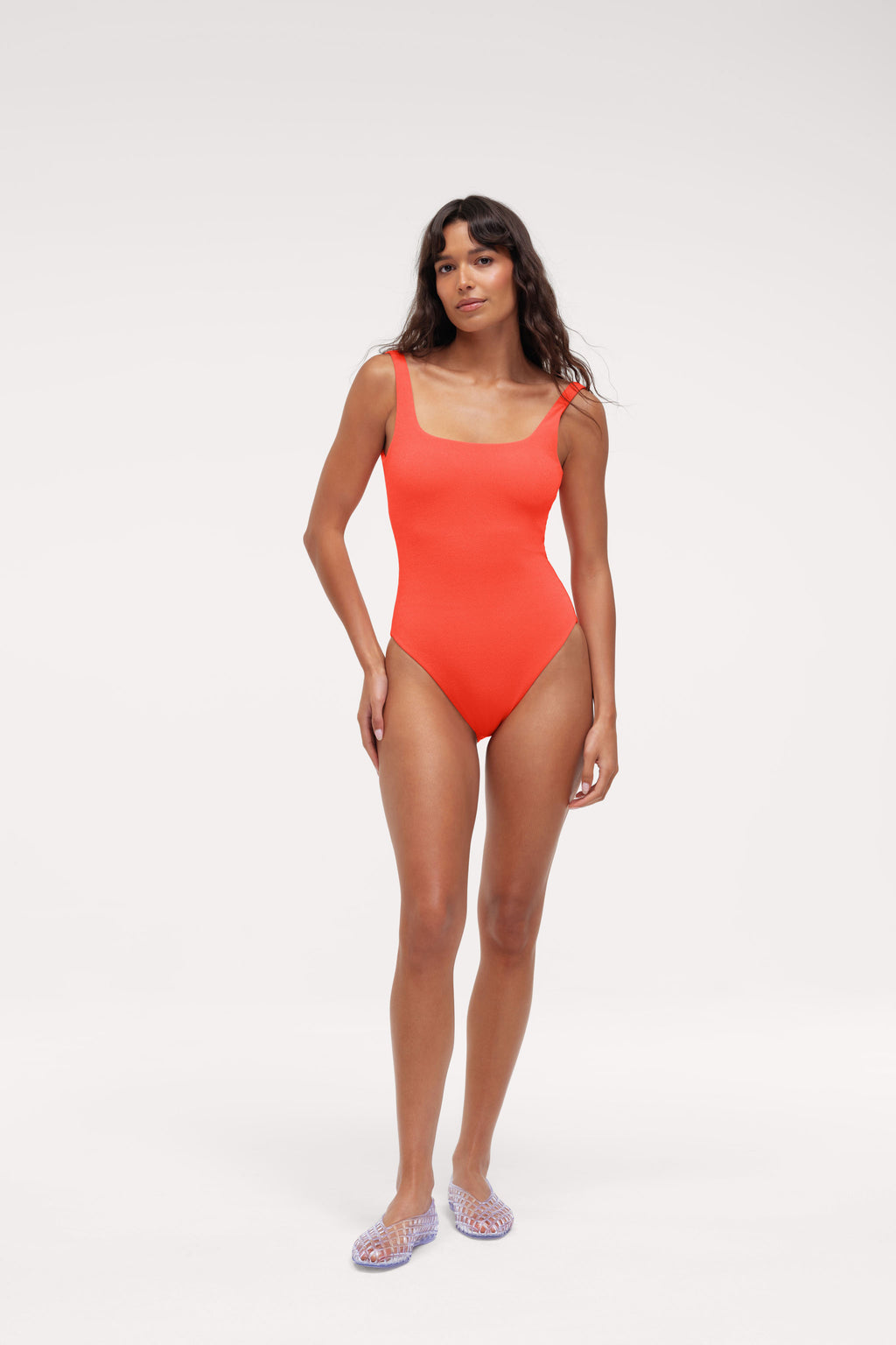 Square Neck One Piece | Papaya