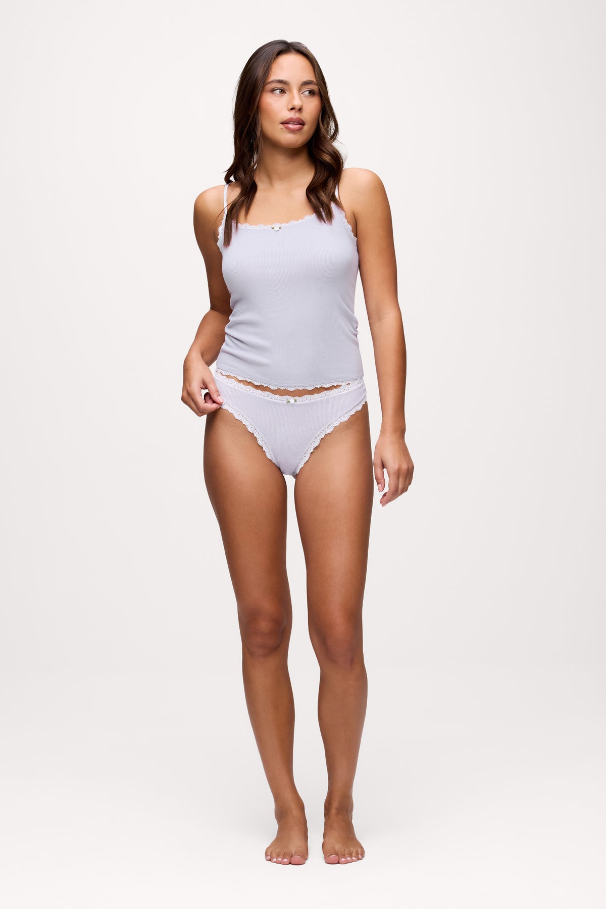 Color:Lavender | Rose Thong