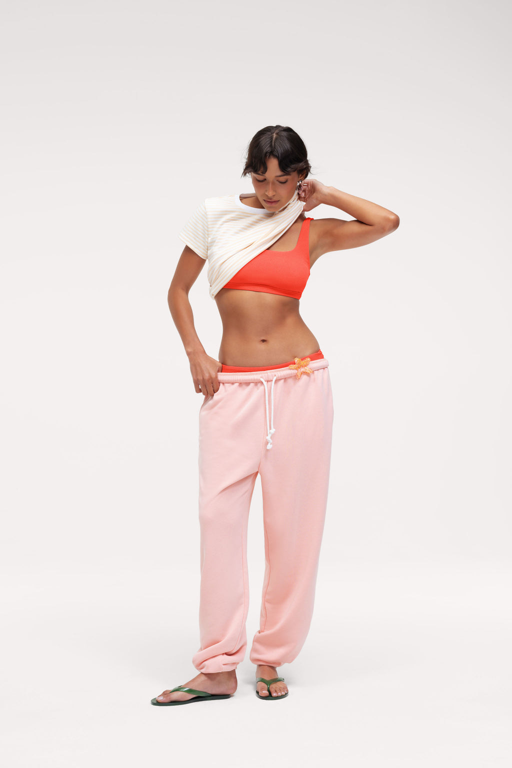 Square Neck Bikini Top & Low Waist Bikini Bottom