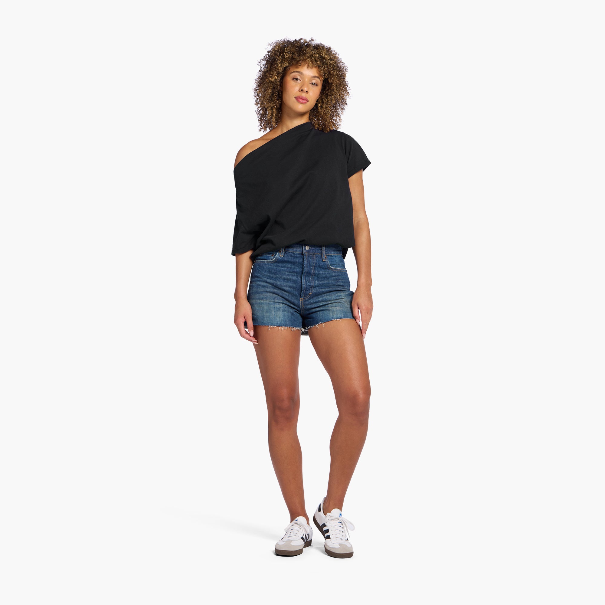 Vintage Cotton Off The Shoulder T-Shirt