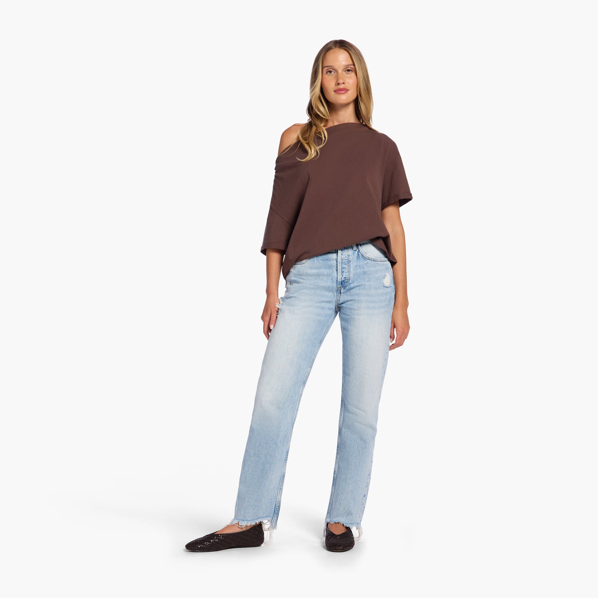 Vintage Cotton Off The Shoulder T-Shirt