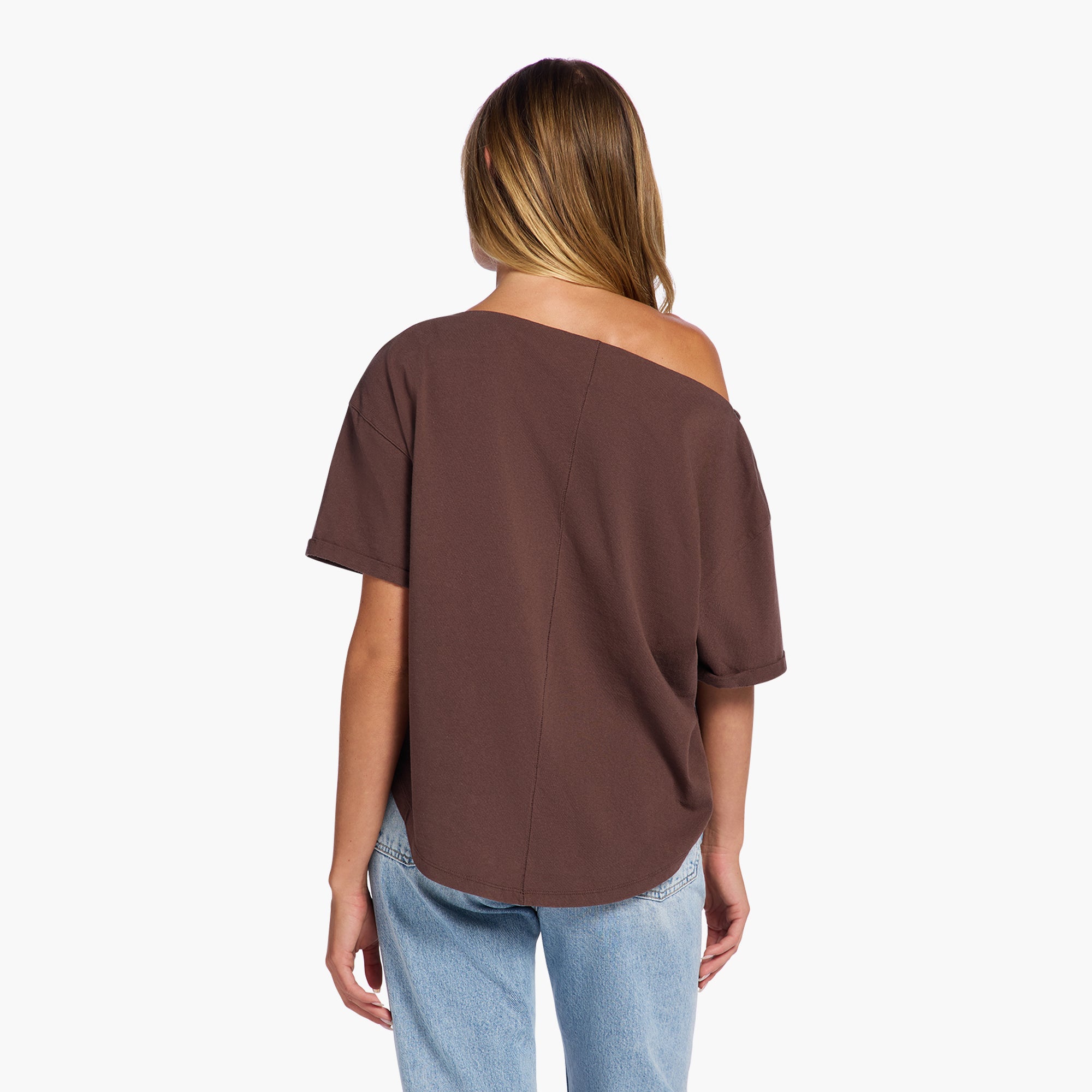 Vintage Cotton Off The Shoulder T-Shirt