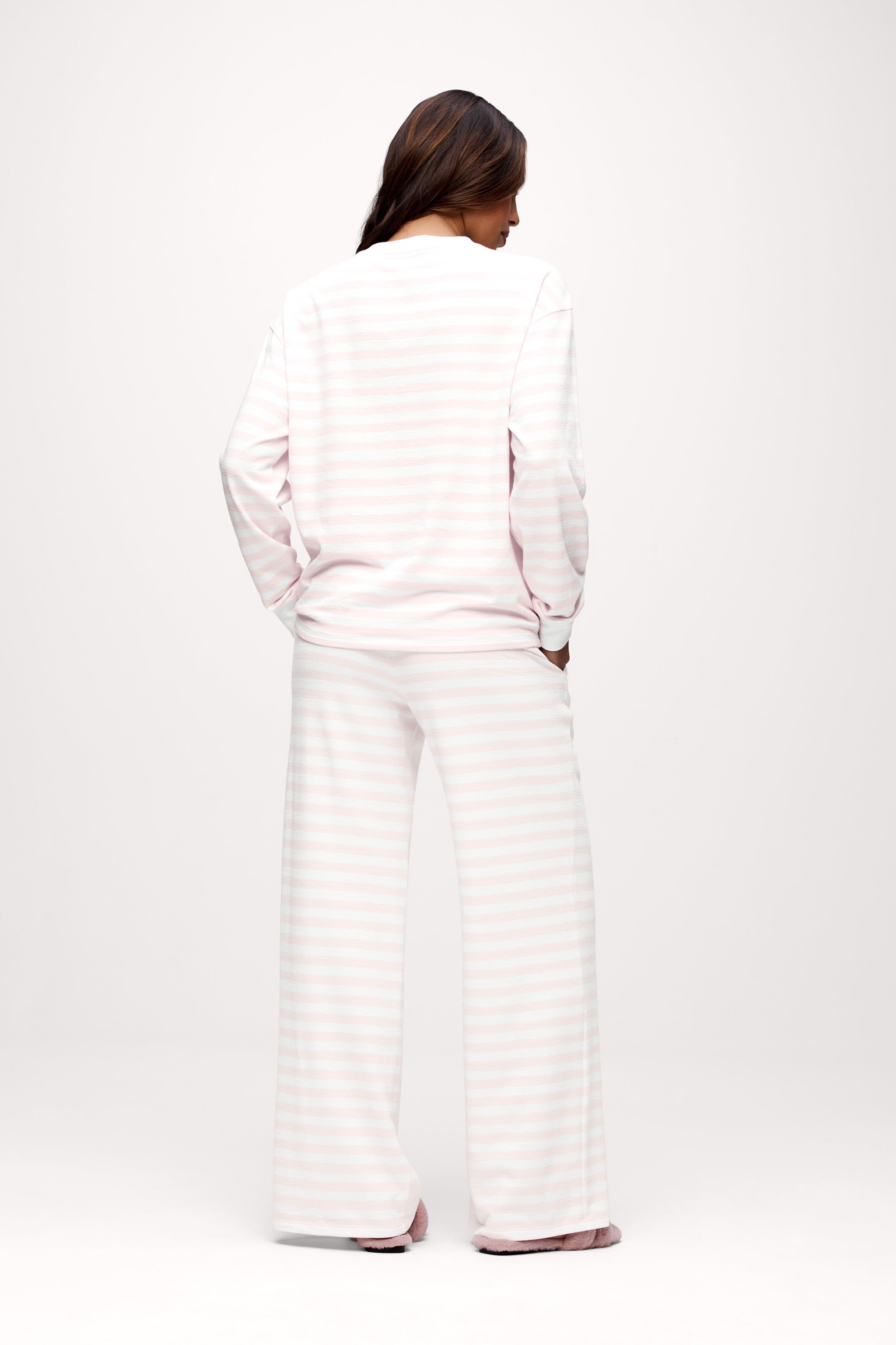 Ballet Stripe Long Sleeve Top | Ballet/White