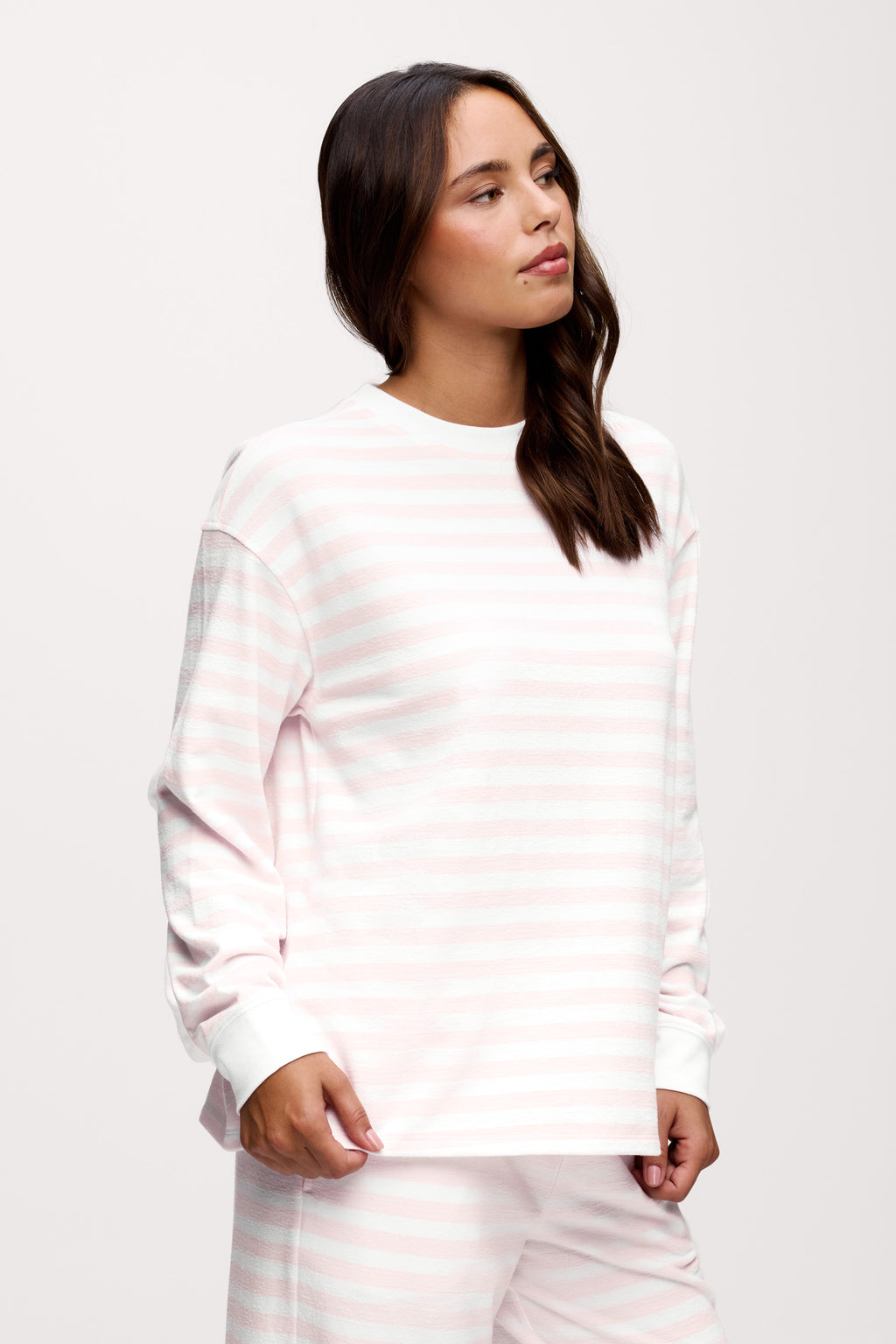Ballet Stripe Long Sleeve Top | Ballet/White