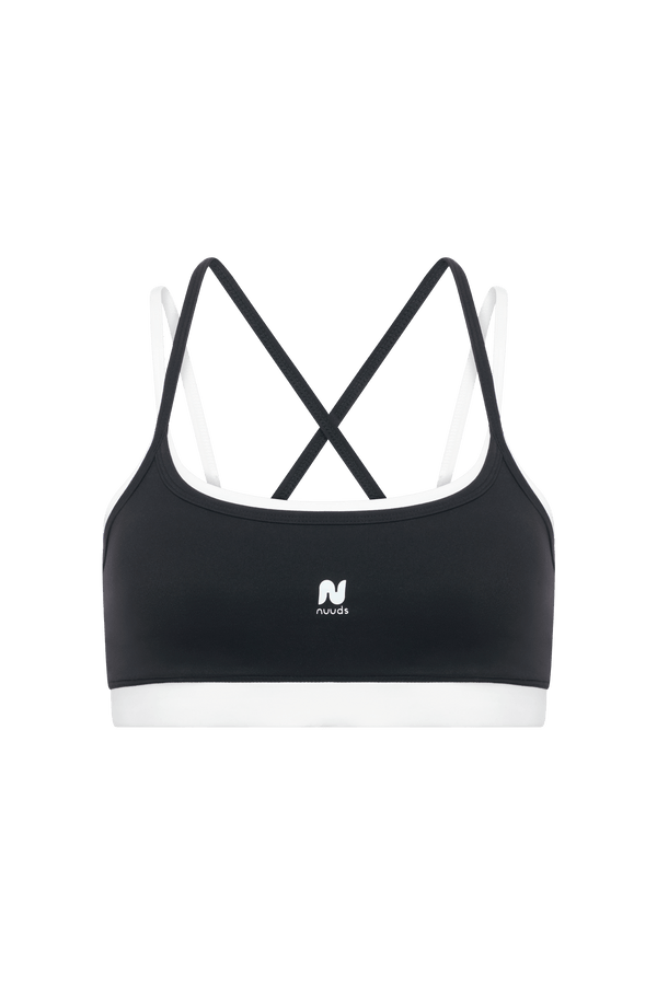 nuuds motion contrast layering bra sports bra pilates outfit padded yoga bra