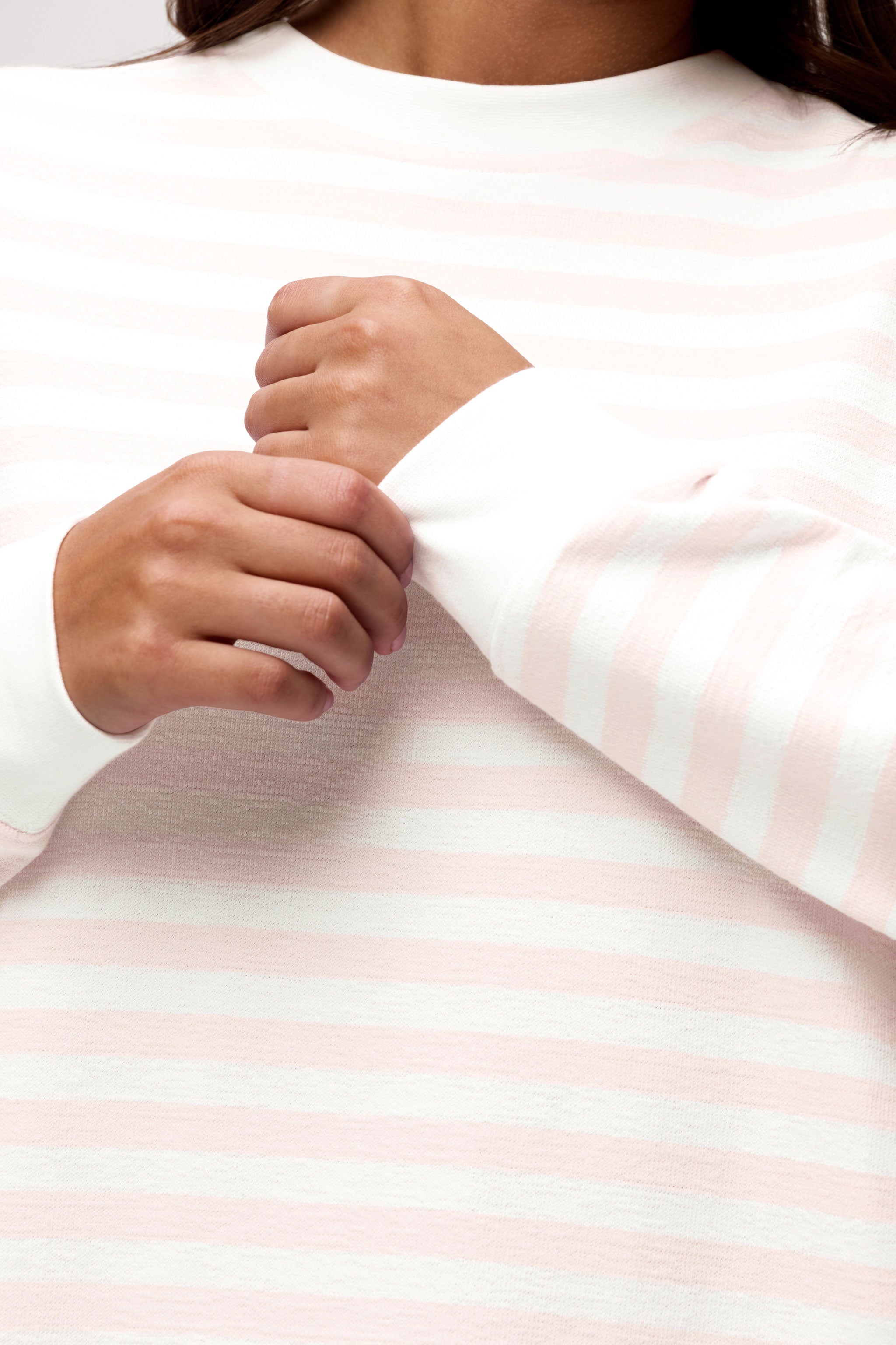 Ballet Stripe Long Sleeve Top | Ballet/White