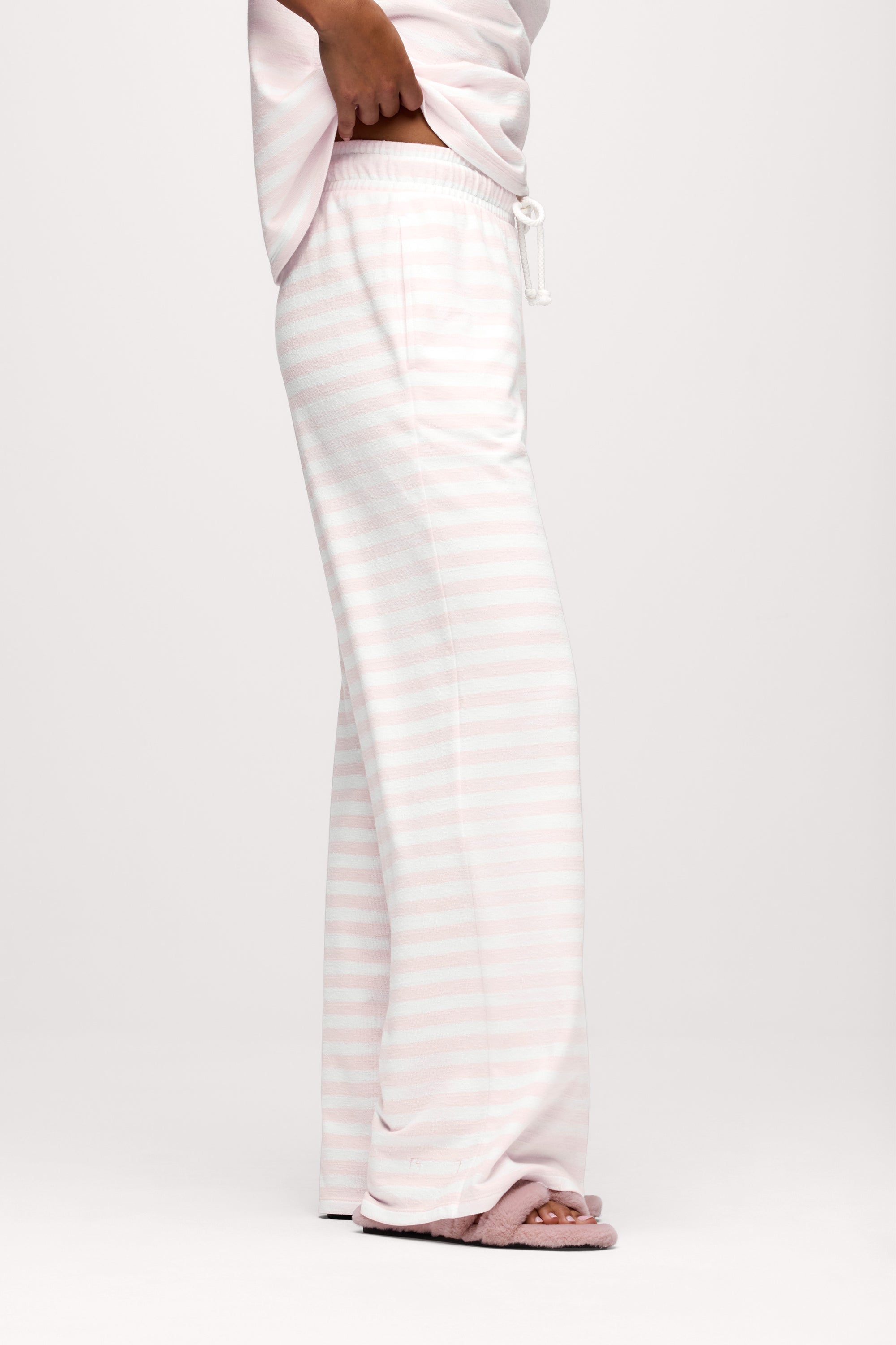 Ballet Stripe Lounge Pant | Ballet/White