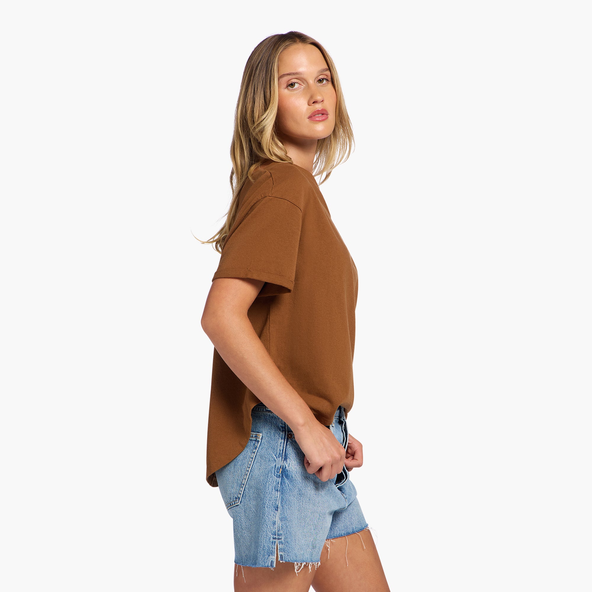 Vintage Cotton Off The Shoulder T-Shirt