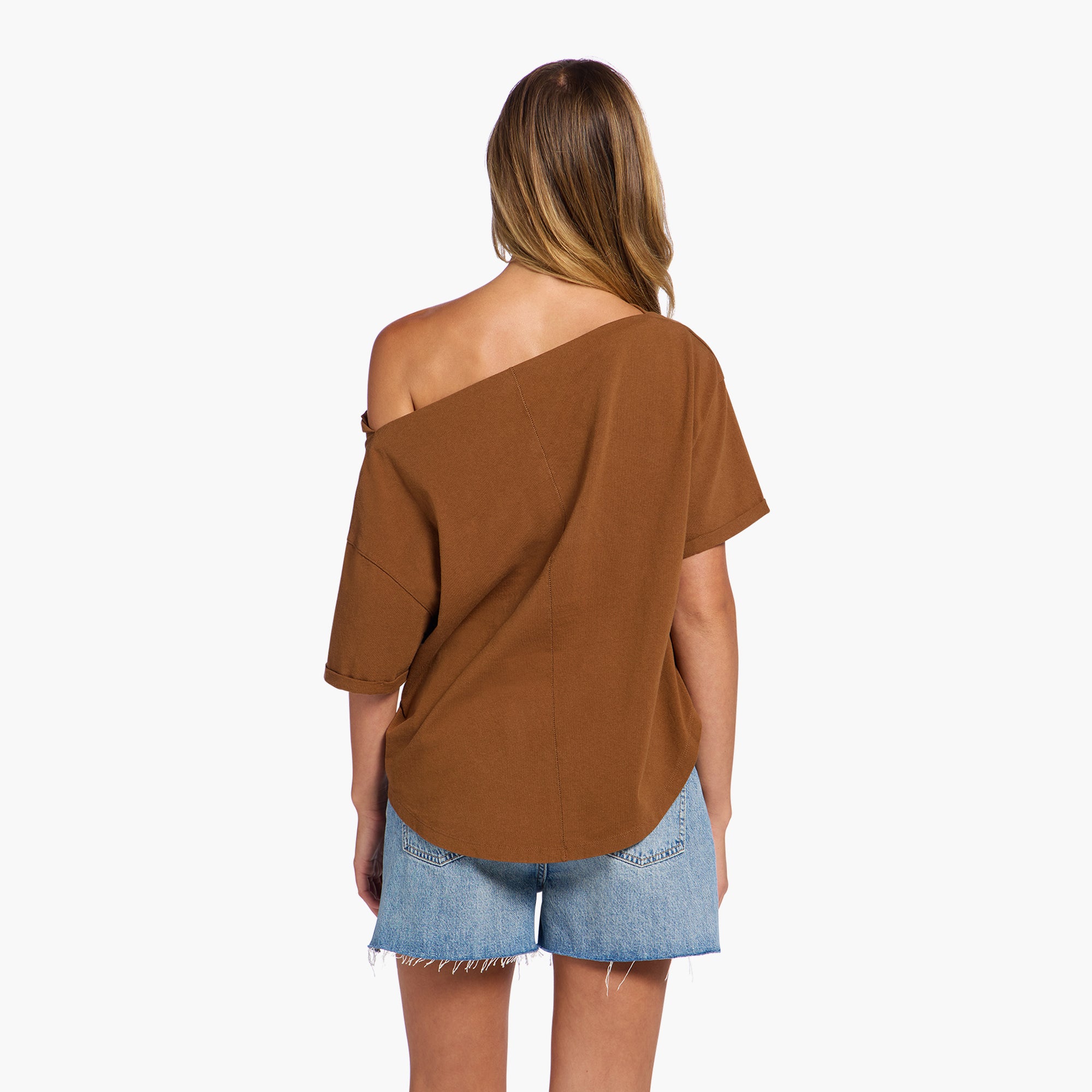 Vintage Cotton Off The Shoulder T-Shirt