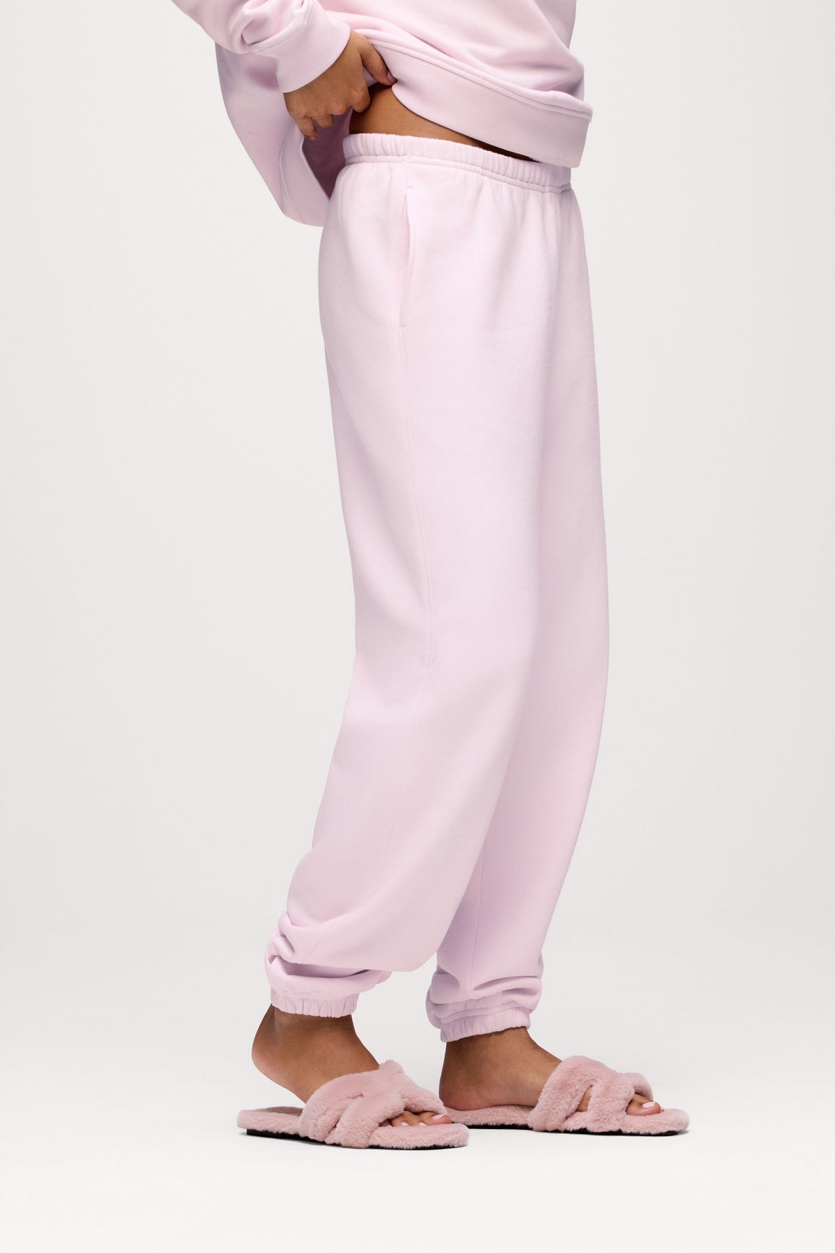 Color:Ballet | Core Fleece Embroidered Jogger