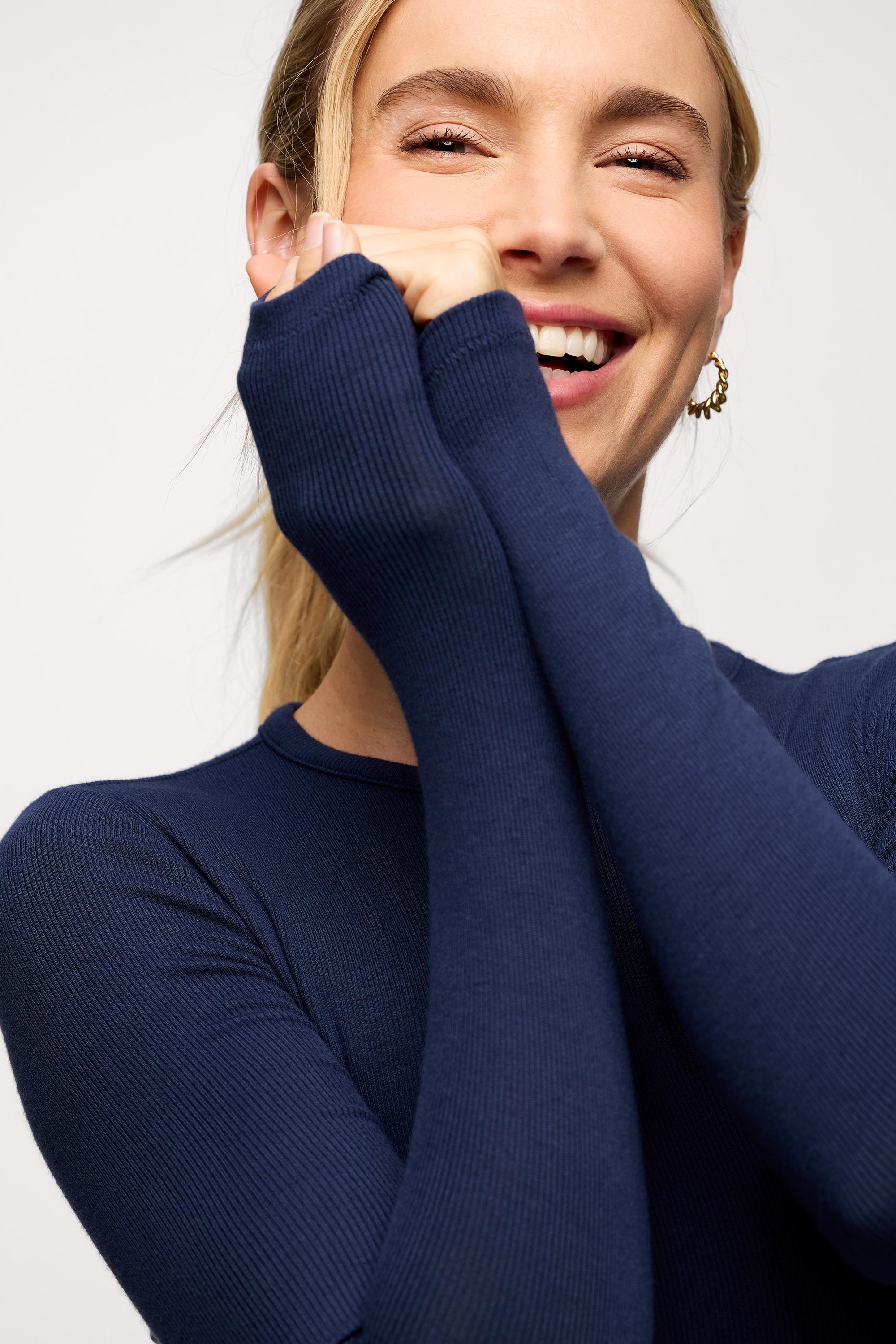 Slinky Rib Long Sleeve Shirt