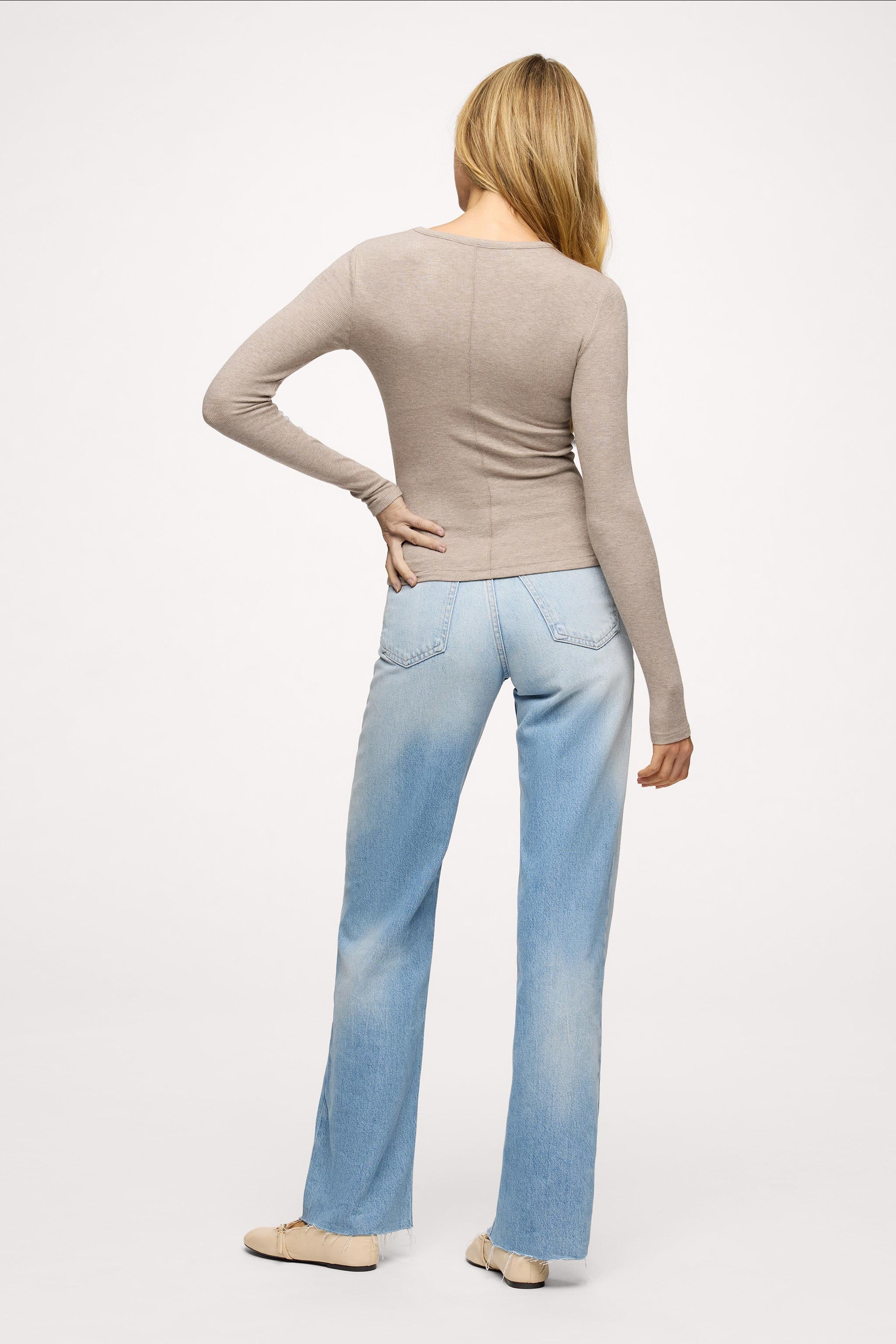 Slinky Rib Long Sleeve Shirt