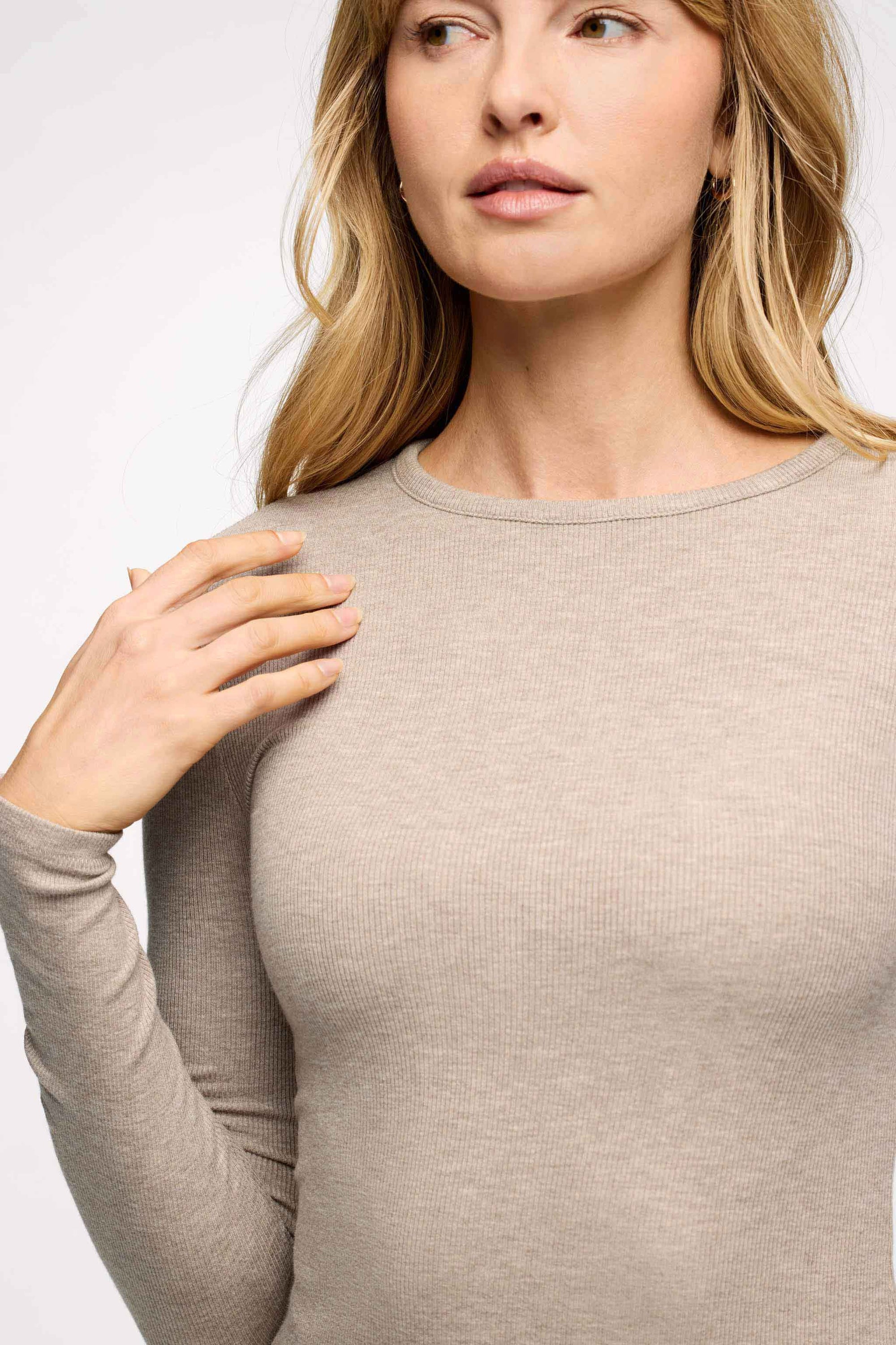 Slinky Rib Long Sleeve Shirt