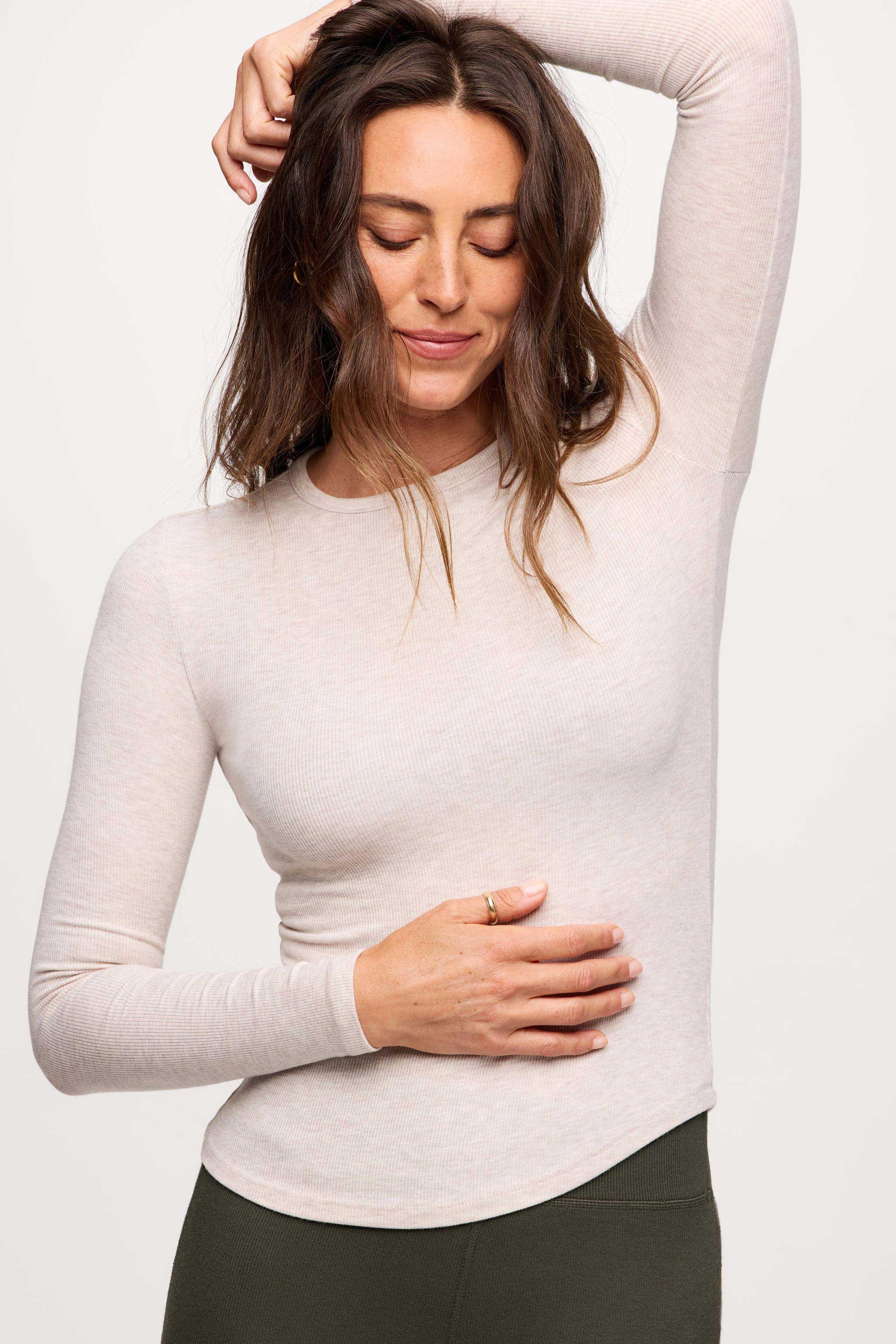 Slinky Rib Long Sleeve Shirt