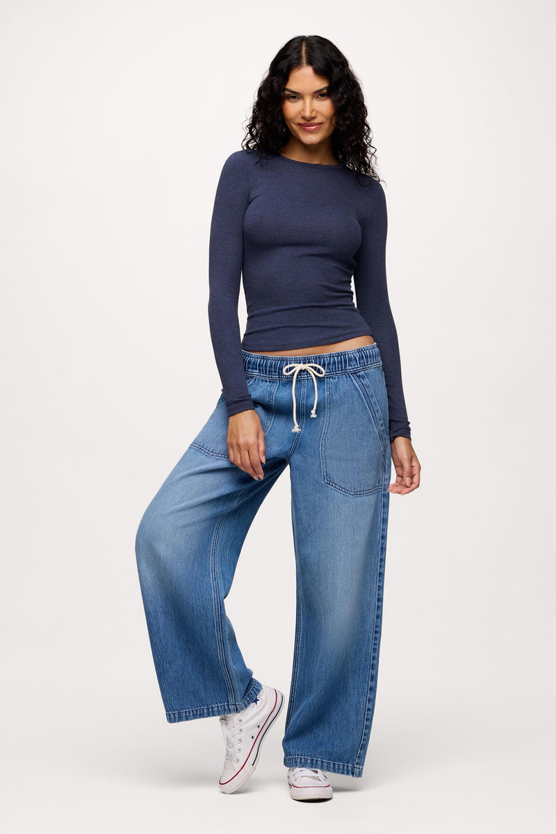 Slinky Rib Long Sleeve Shirt image 