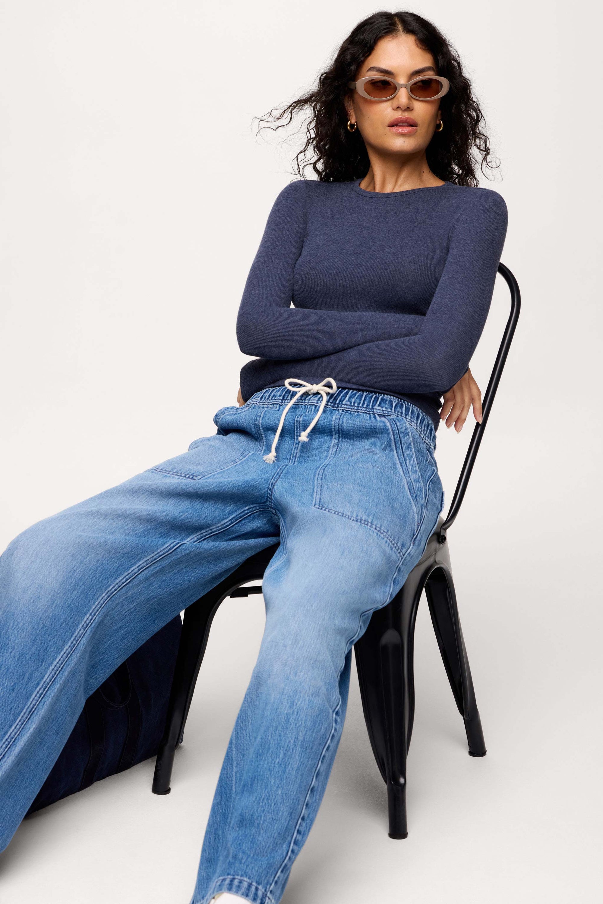 Slinky Rib Long Sleeve Shirt