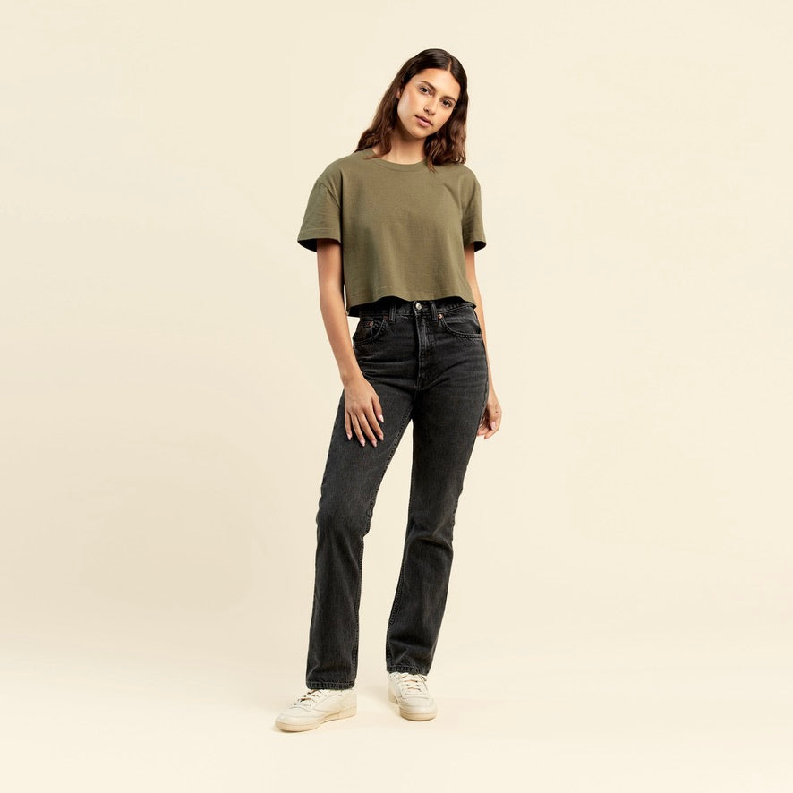 Cropped Tee | Olive