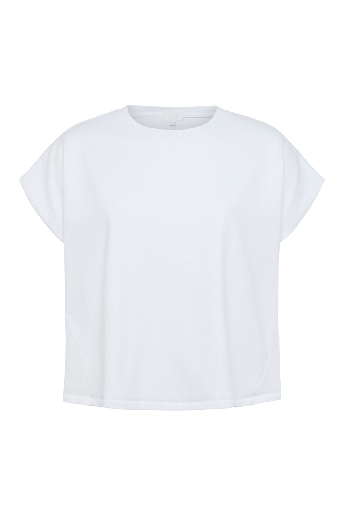 Color:White | nuuds swing muscle tee – muscle tee jersey knit fabric basic tees womens cotton t-shirts